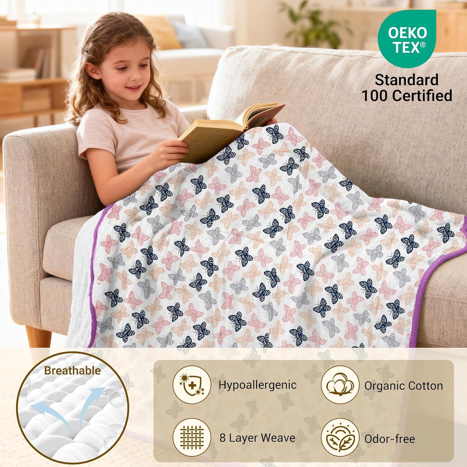 Manta de Muselina ZPECC 76x102 cm Algodón Orgánico Hipoalergénica