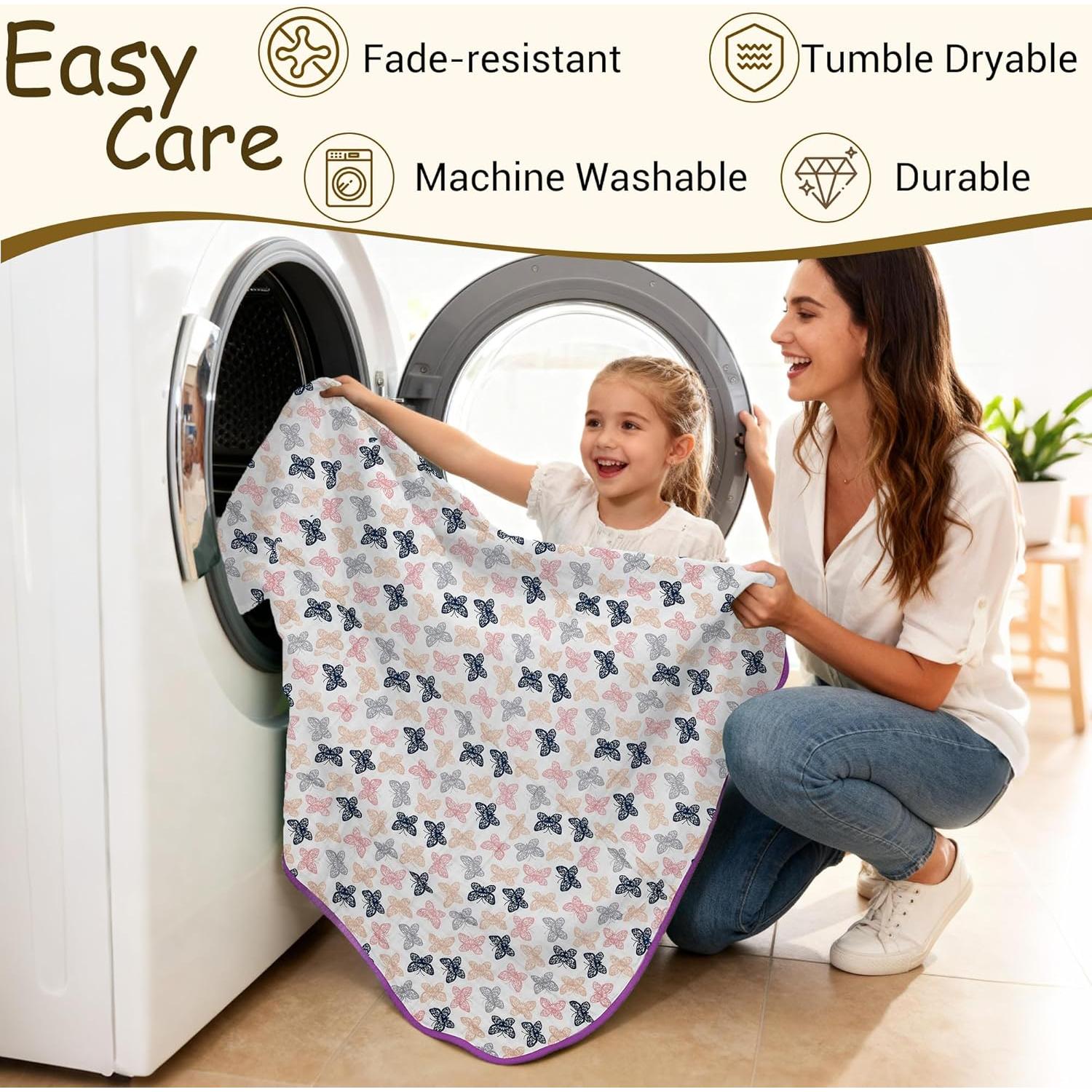 Manta de Muselina ZPECC 76x102 cm Algodón Orgánico Hipoalergénica