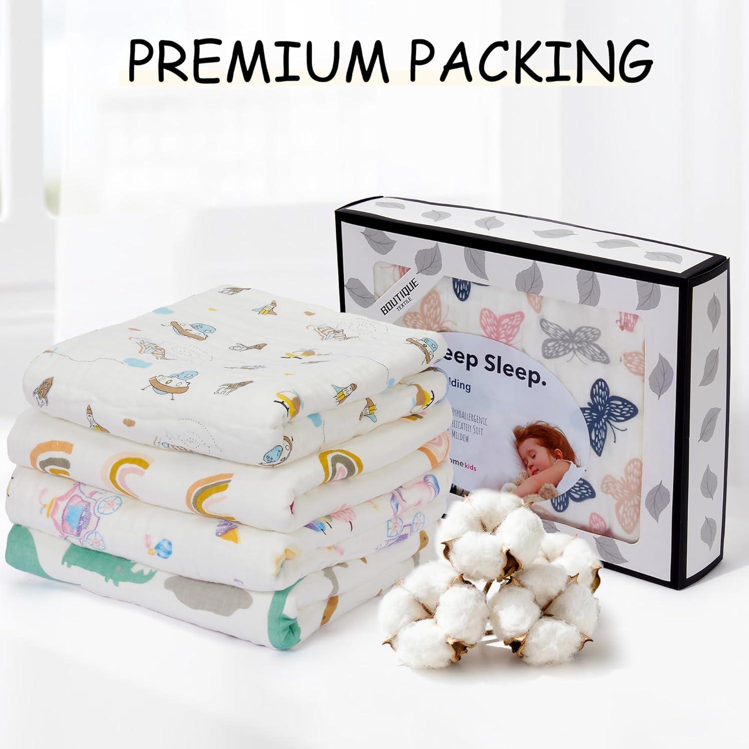 Manta de Muselina ZPECC 76x102 cm Algodón Orgánico Hipoalergénica