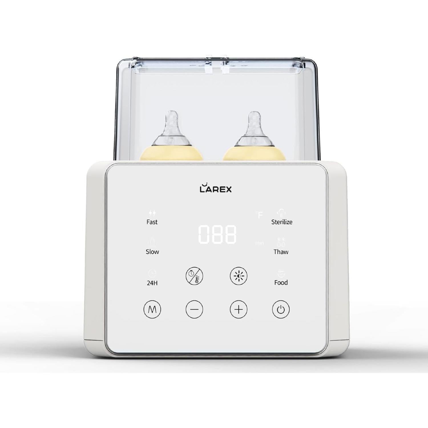 Calentador de Botellas Doble LAREX W4, 11 en 1, Blanco