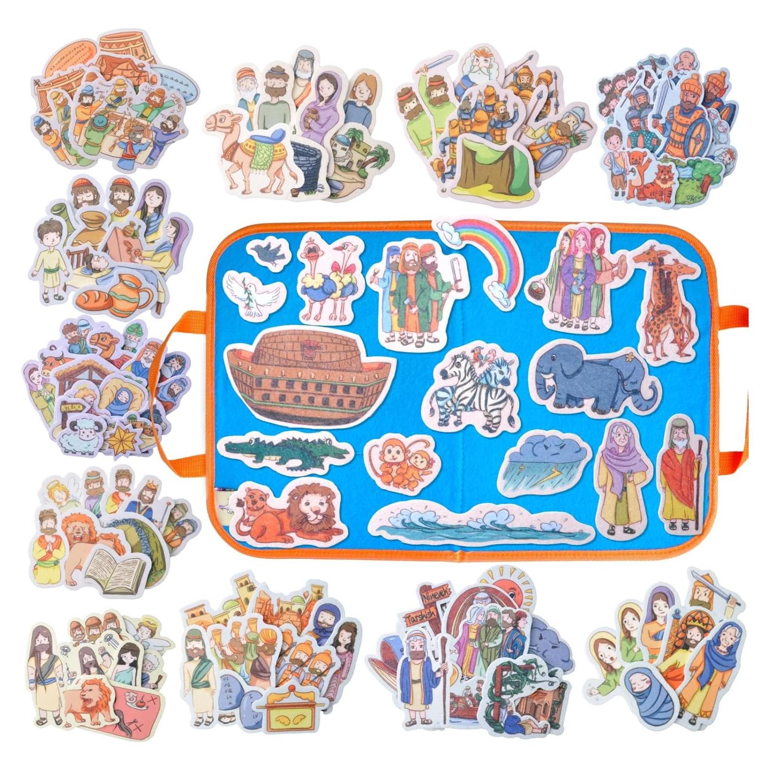 CHEFAN Kit de 12 Piezas de Historias de la Biblia en Fieltro