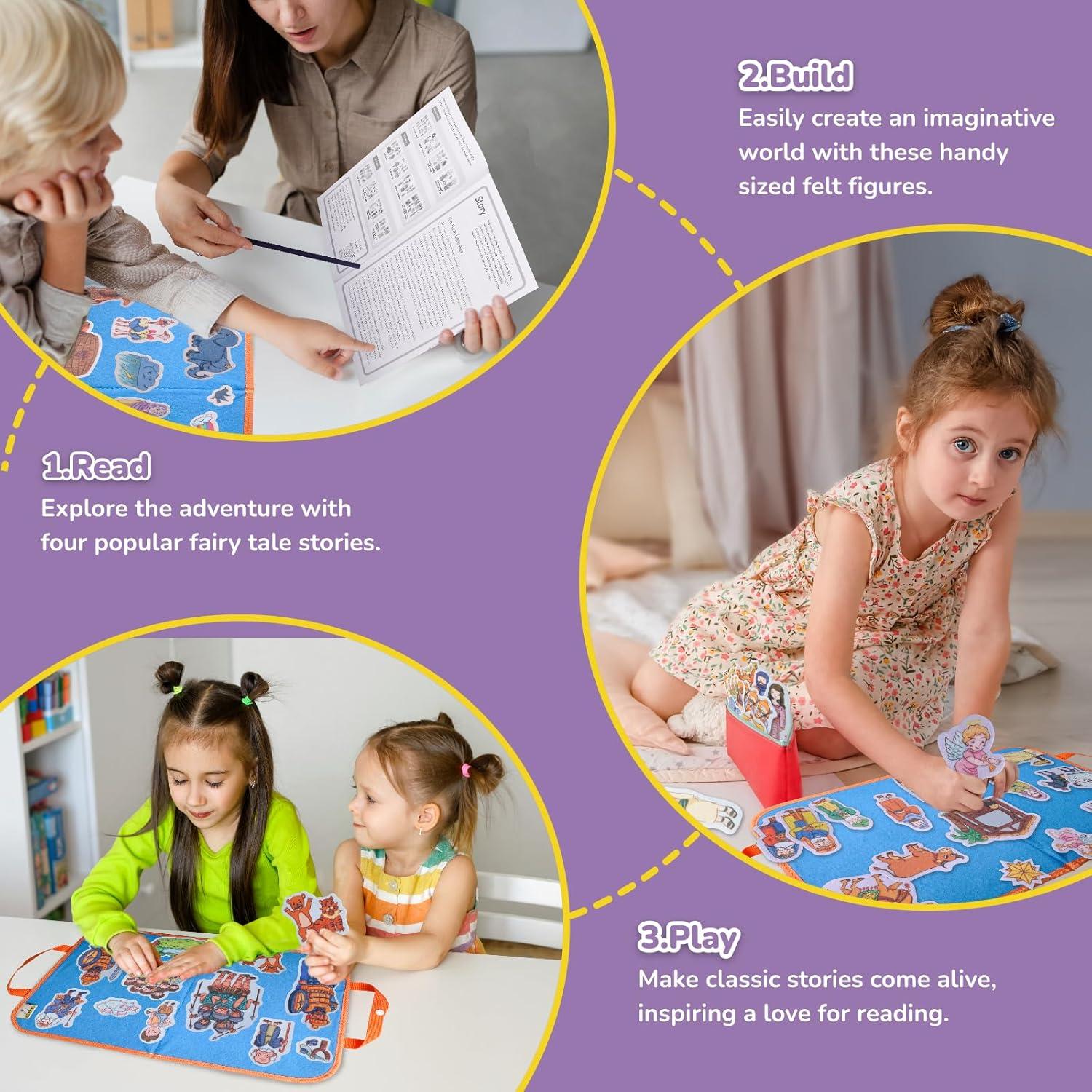 CHEFAN Kit de 12 Piezas de Historias de la Biblia en Fieltro