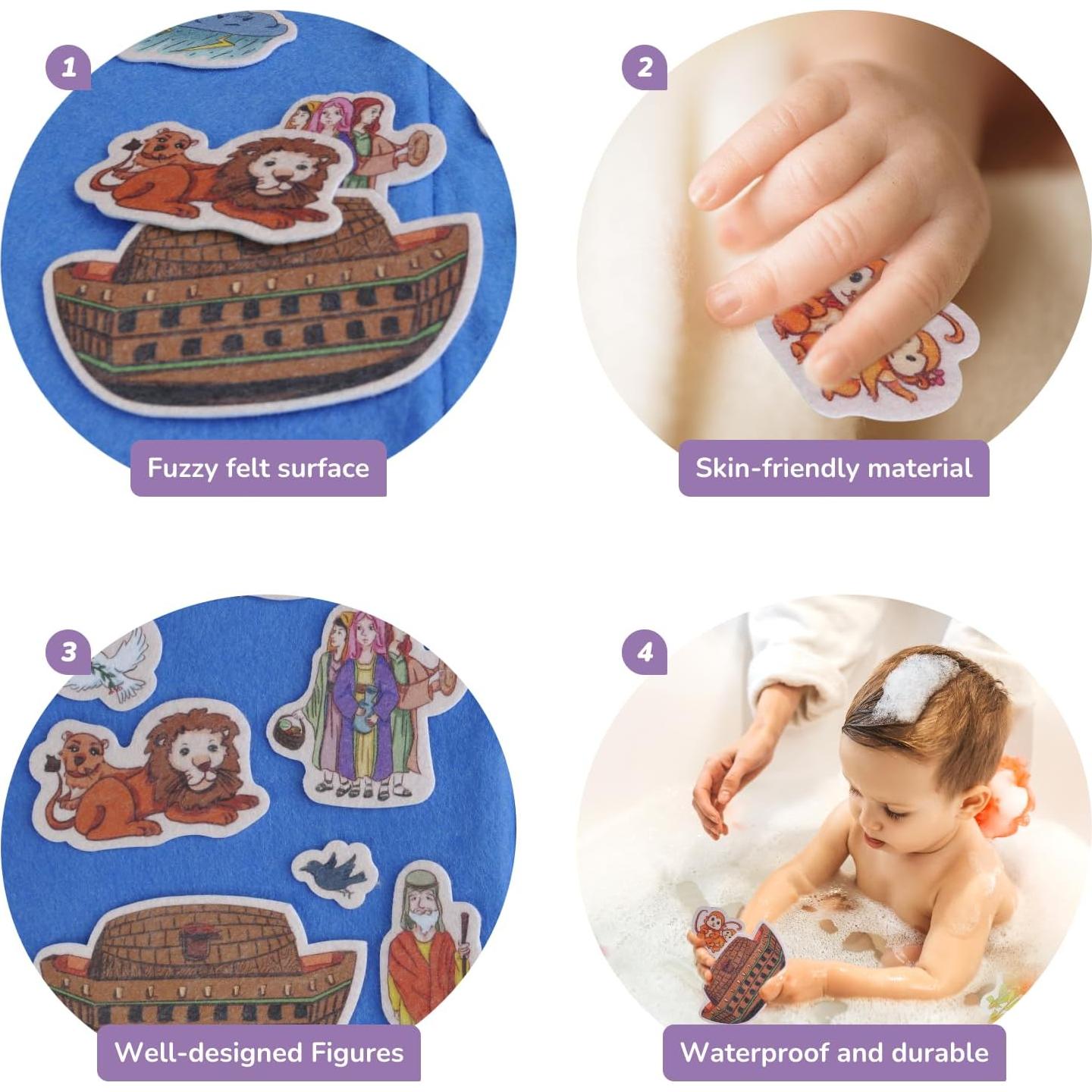 CHEFAN Kit de 12 Piezas de Historias de la Biblia en Fieltro