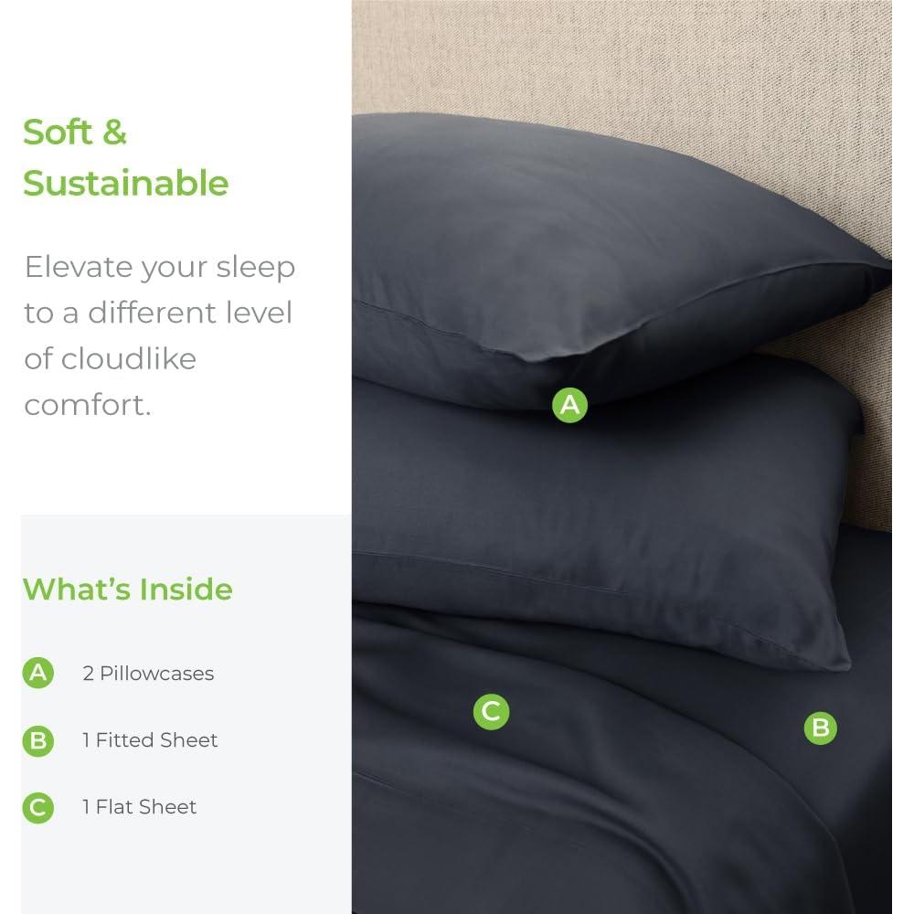 Juego de Sábanas Cariloha Aloha Soft 4 Piezas Reina Azul Cabo