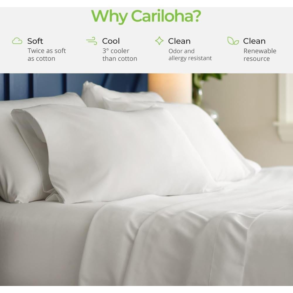 Juego de Sábanas Cariloha Aloha Soft 4 Piezas Reina Azul Cabo