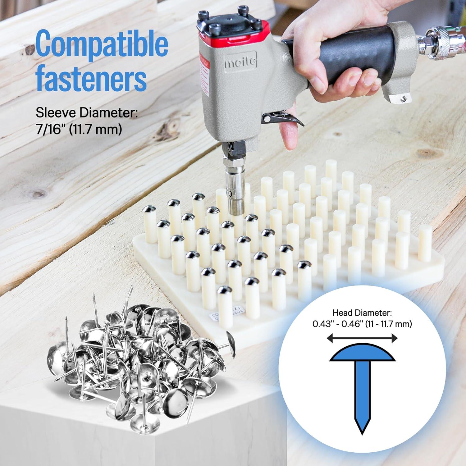 Pistola de Clavos Decorativos Neumática Meite 1170 11.7mm