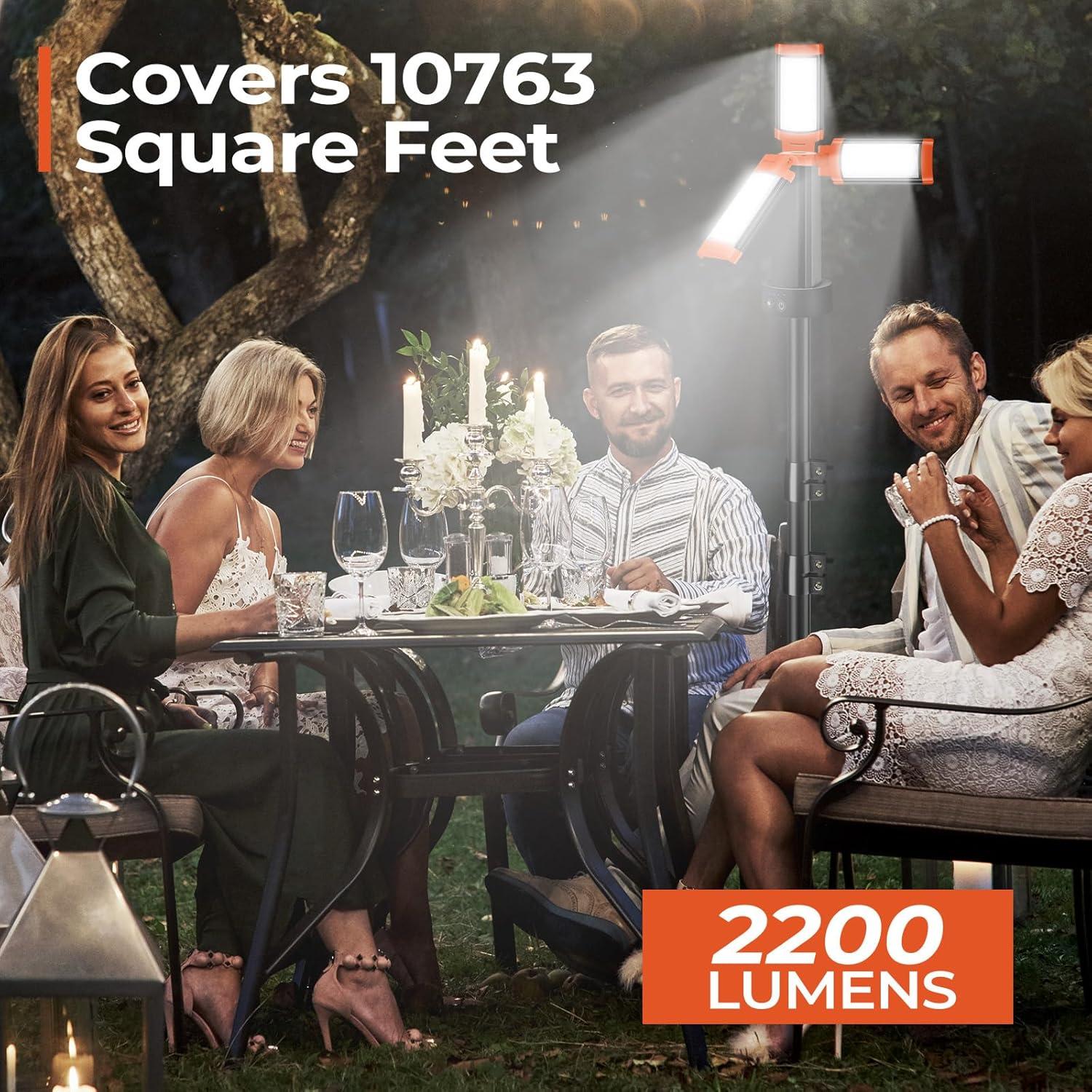 Luz de Camping Rylpoint 12000mAh 2200 Lúmenes Ajustable