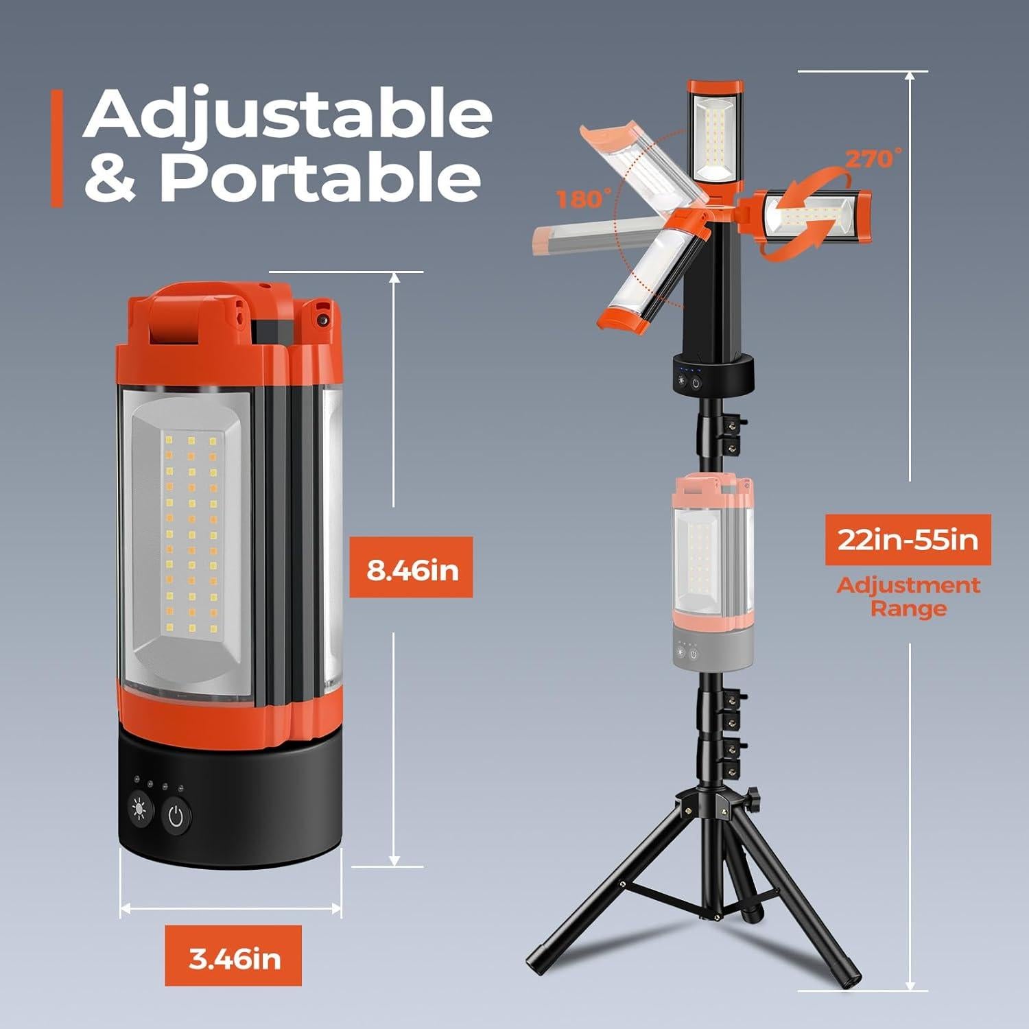 Luz de Camping Rylpoint 12000mAh 2200 Lúmenes Ajustable