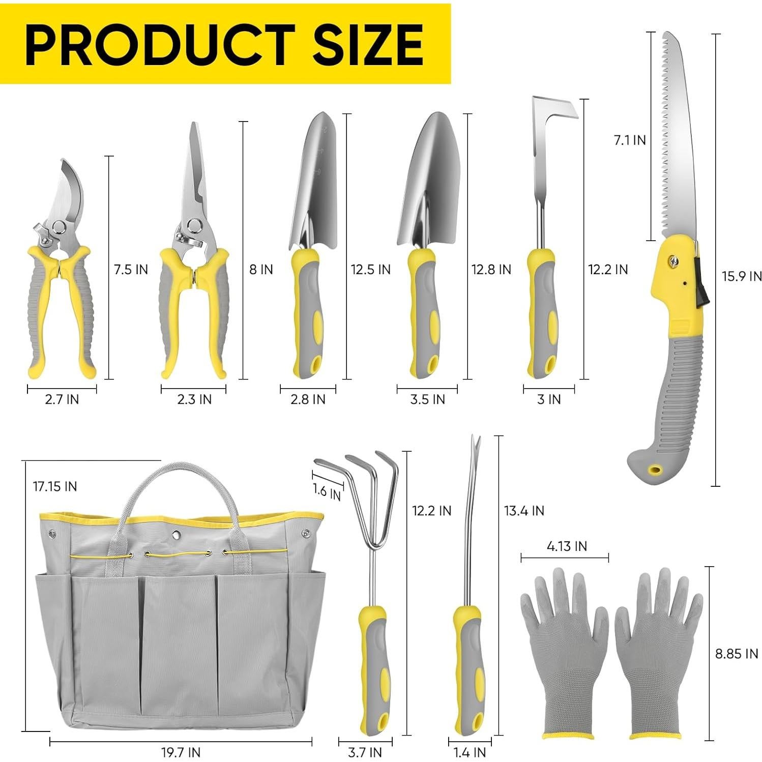 Conjunto de Herramientas de Jardinería Blumway 10 Pzs Acero Inoxidable