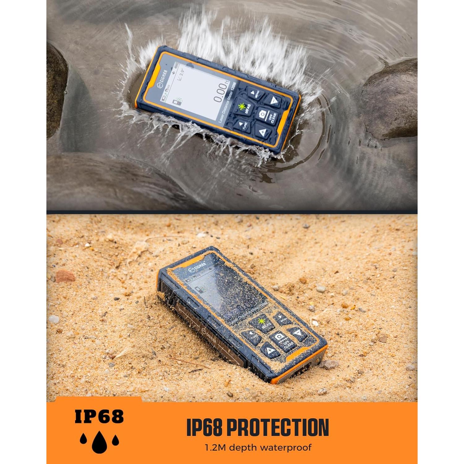 Medidor Láser CIGMAN CD-120G 119m Verde IP68 Recargable