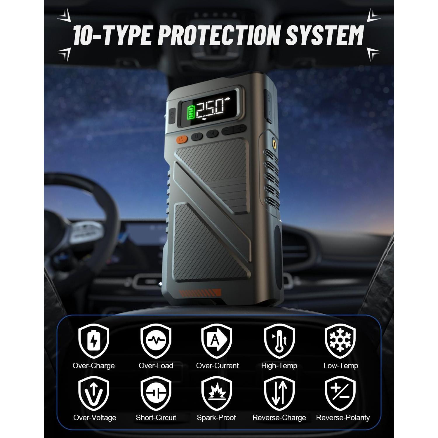 Arrancador de Salto Pabulum SU7 9000A con Compresor 150PSI