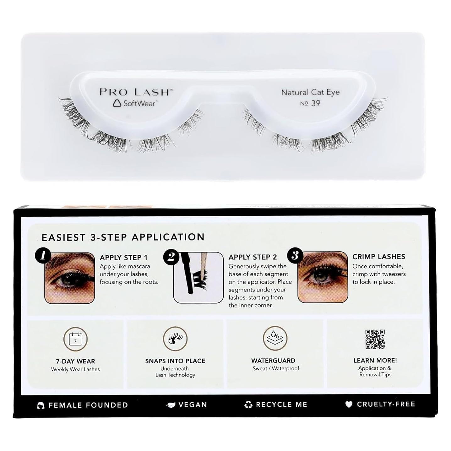 Kit de Pestañas Pro Lash Ojo de Gato No. 39 - Juego Individual