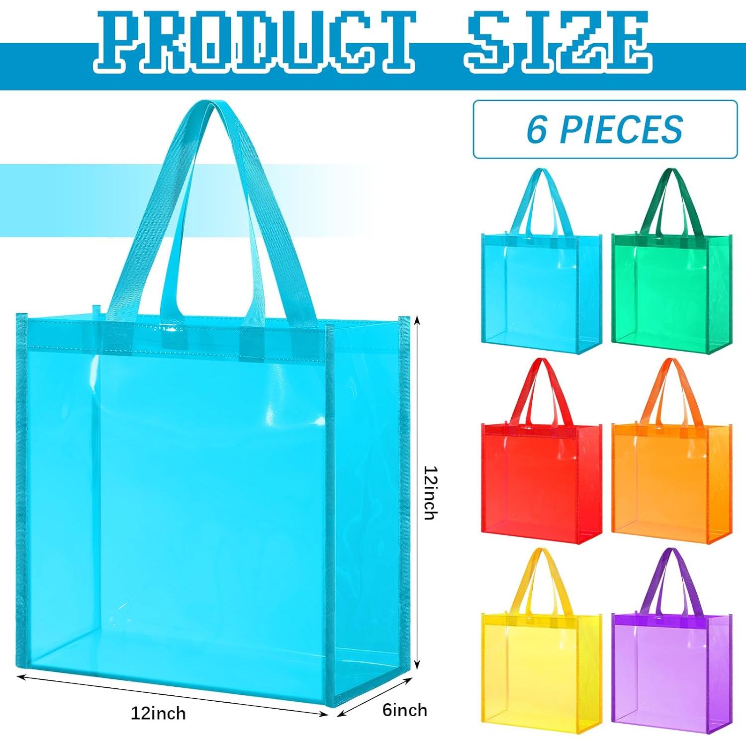 BBTO 6 Pcs Bolsa Tote Transparente Aprobada para Estadio 30x30 cm