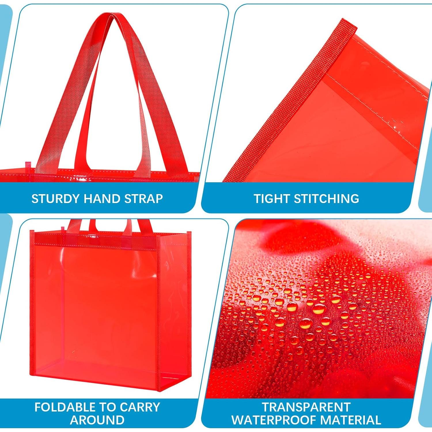 BBTO 6 Pcs Bolsa Tote Transparente Aprobada para Estadio 30x30 cm