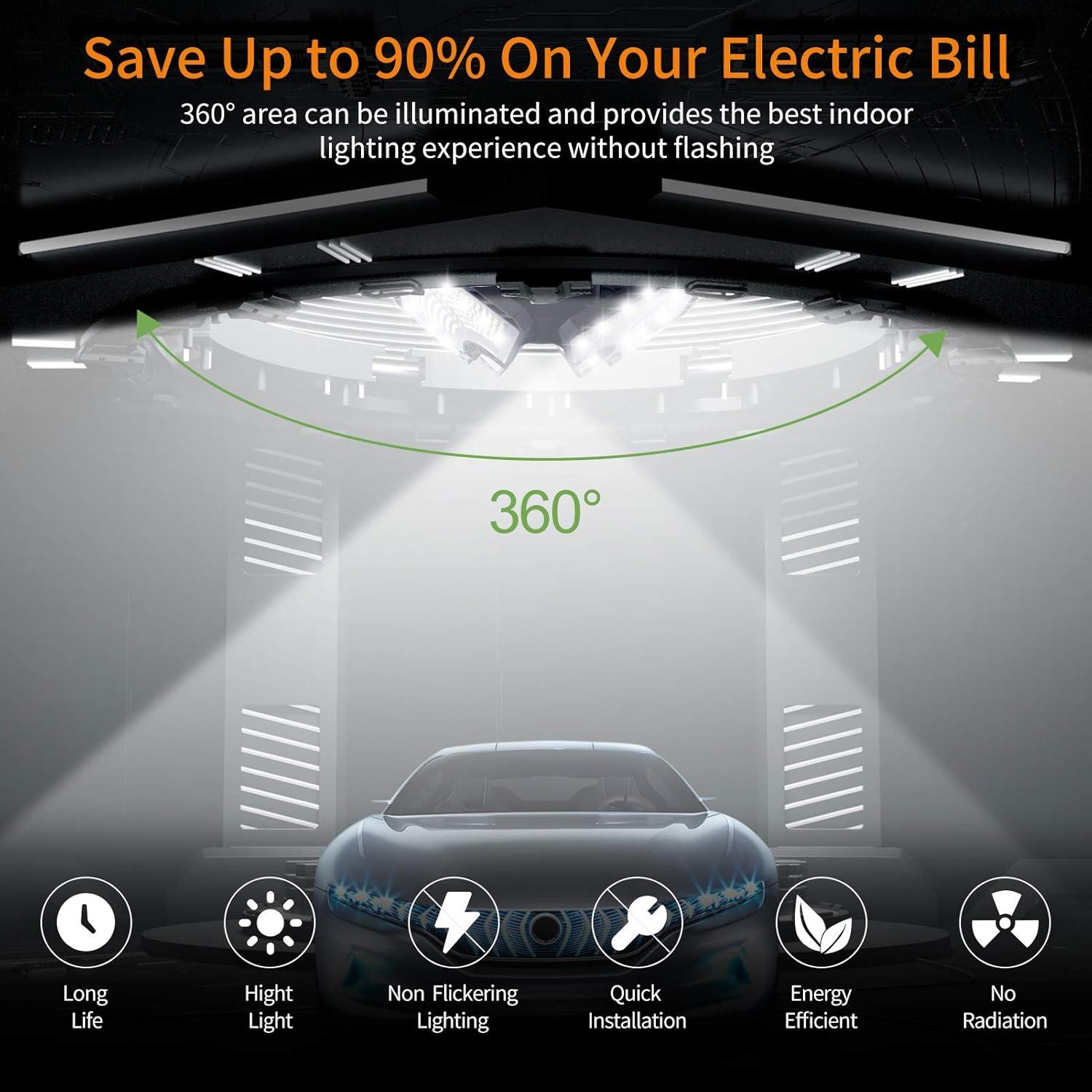 Luz de Garaje LED KERNOWO 140W 18500 Lúmenes 6000K