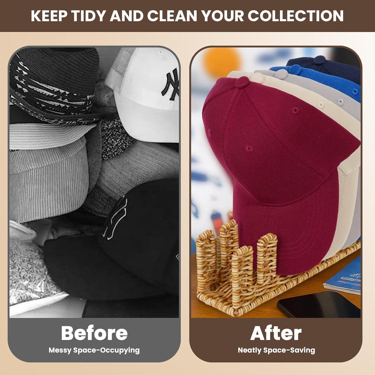 Organizador de Sombreros Cantalop - Rattan Sintético Natural 2-Pack