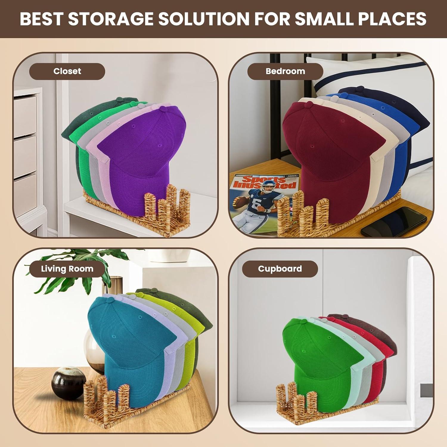 Organizador de Sombreros Cantalop - Rattan Sintético Natural 2-Pack