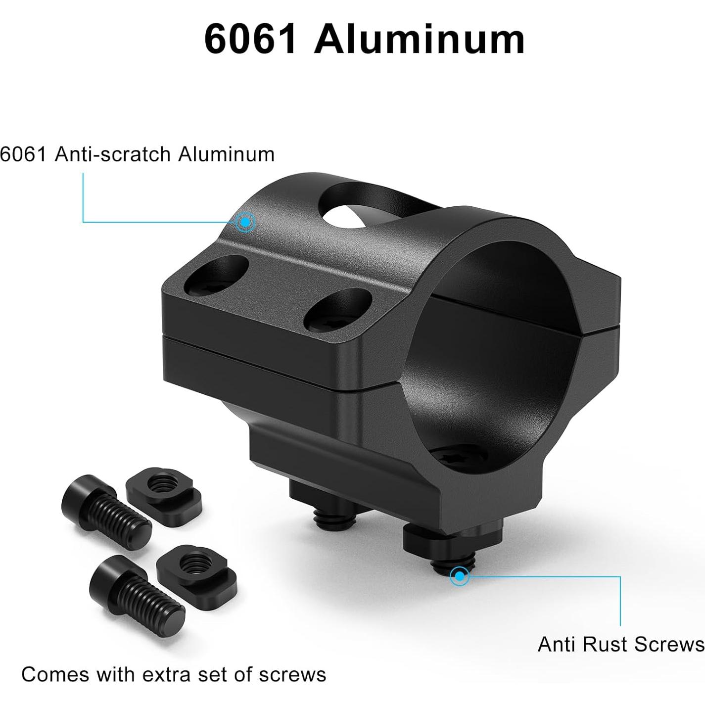 Soporte de Linterna M Lock Fyland 1 Pulgada Aluminio Negro