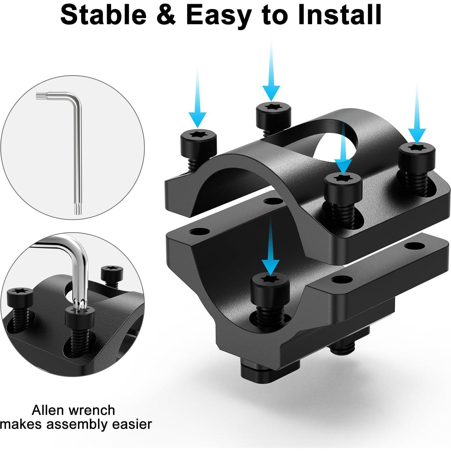Soporte de Linterna M Lock Fyland 1 Pulgada Aluminio Negro