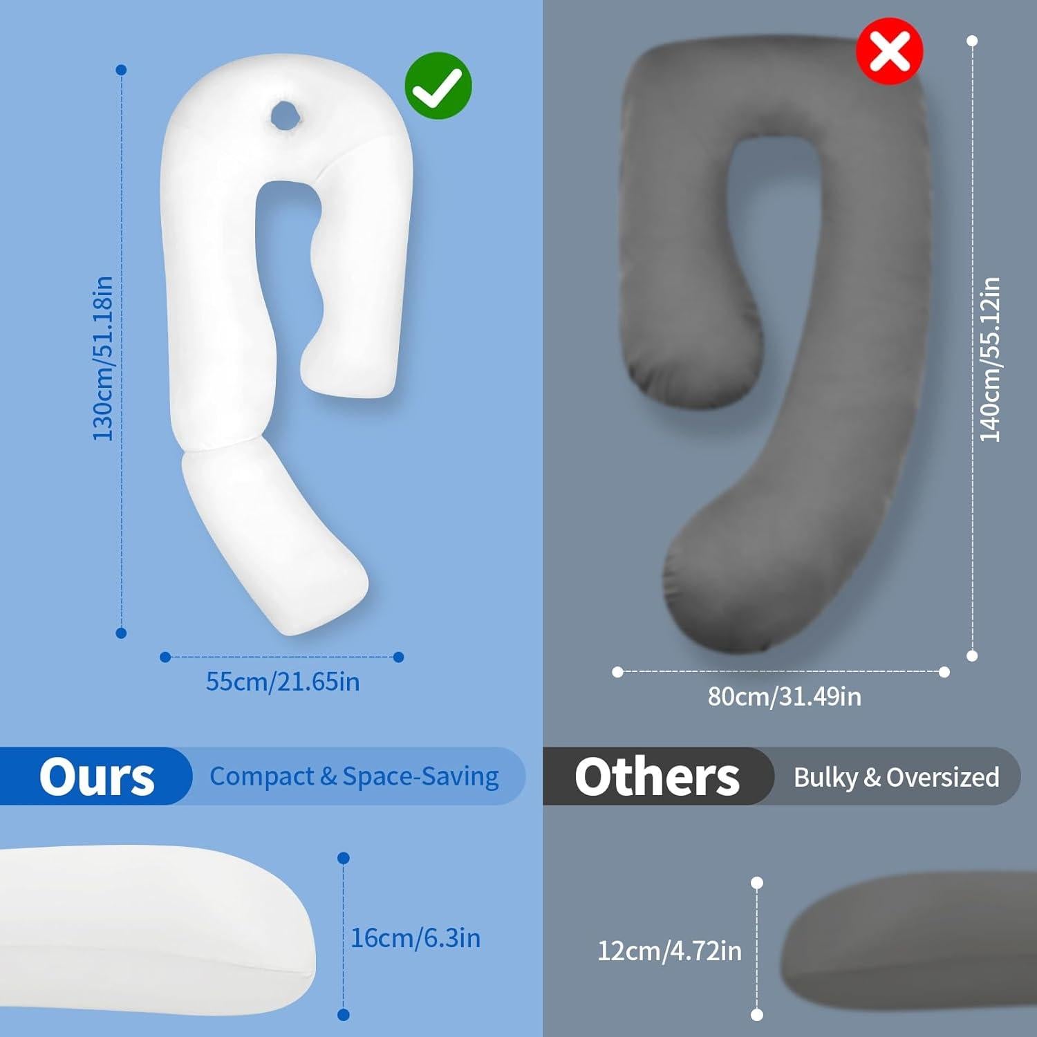 Almohada Corporal U Pozico DreamU 129.54 cm Refrigerante