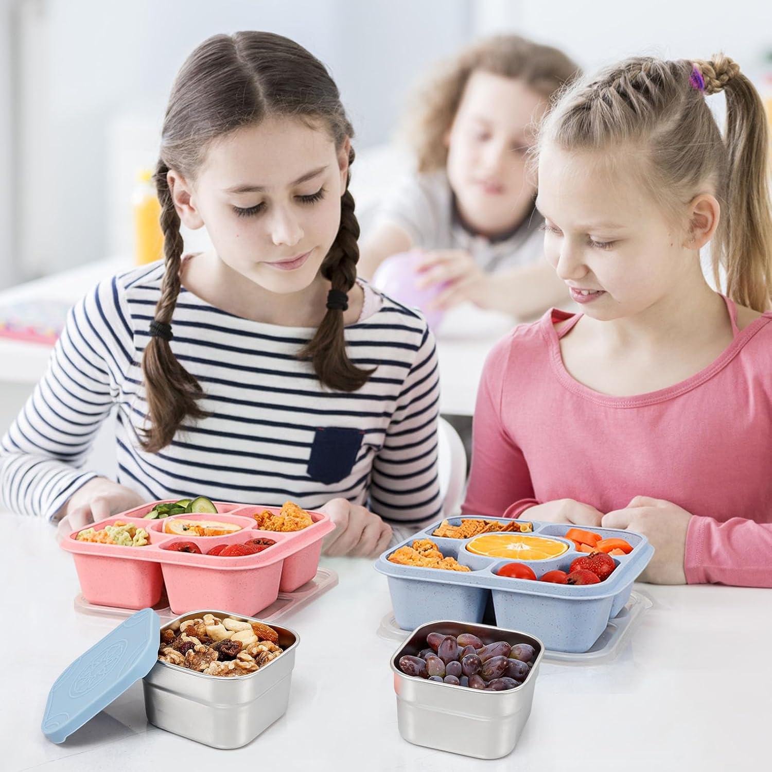 Caperci 3 Contenedores Acero Inoxidable 240ml con Tapas Silicona