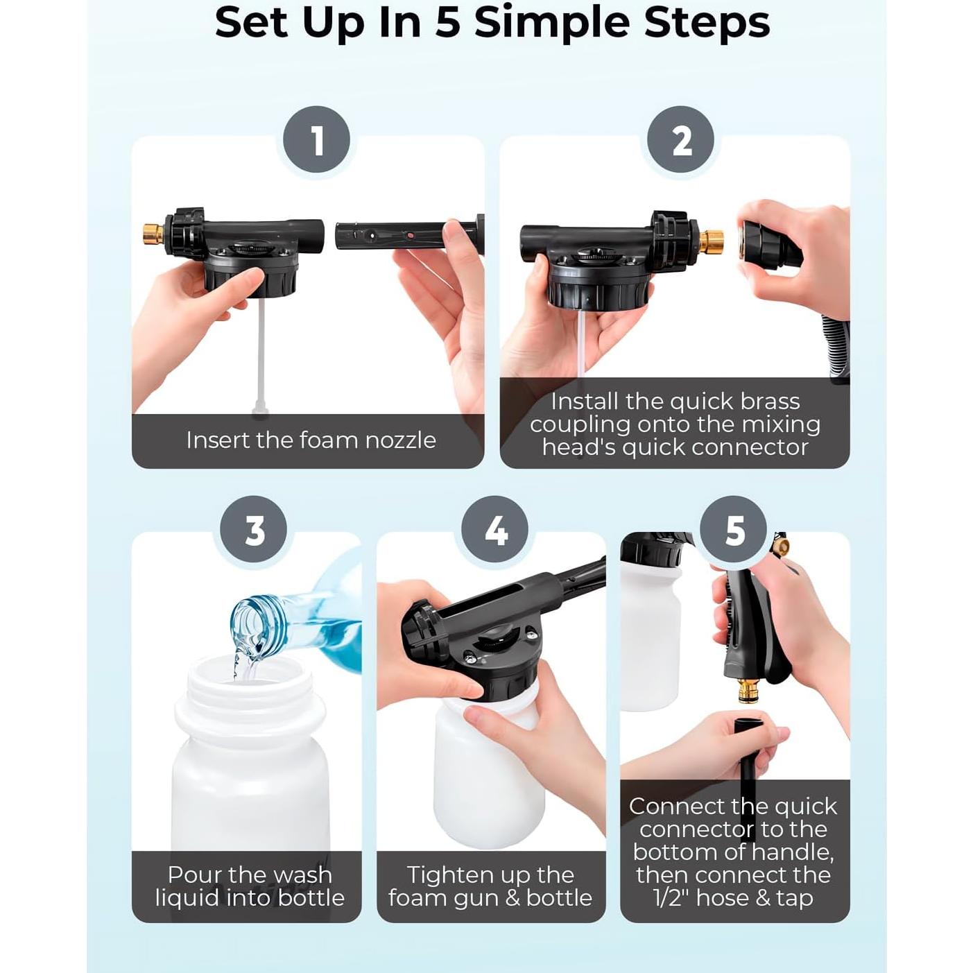 Pistola de Espuma ARTIPOLY para Lavado de Autos - Conexión a Manguera