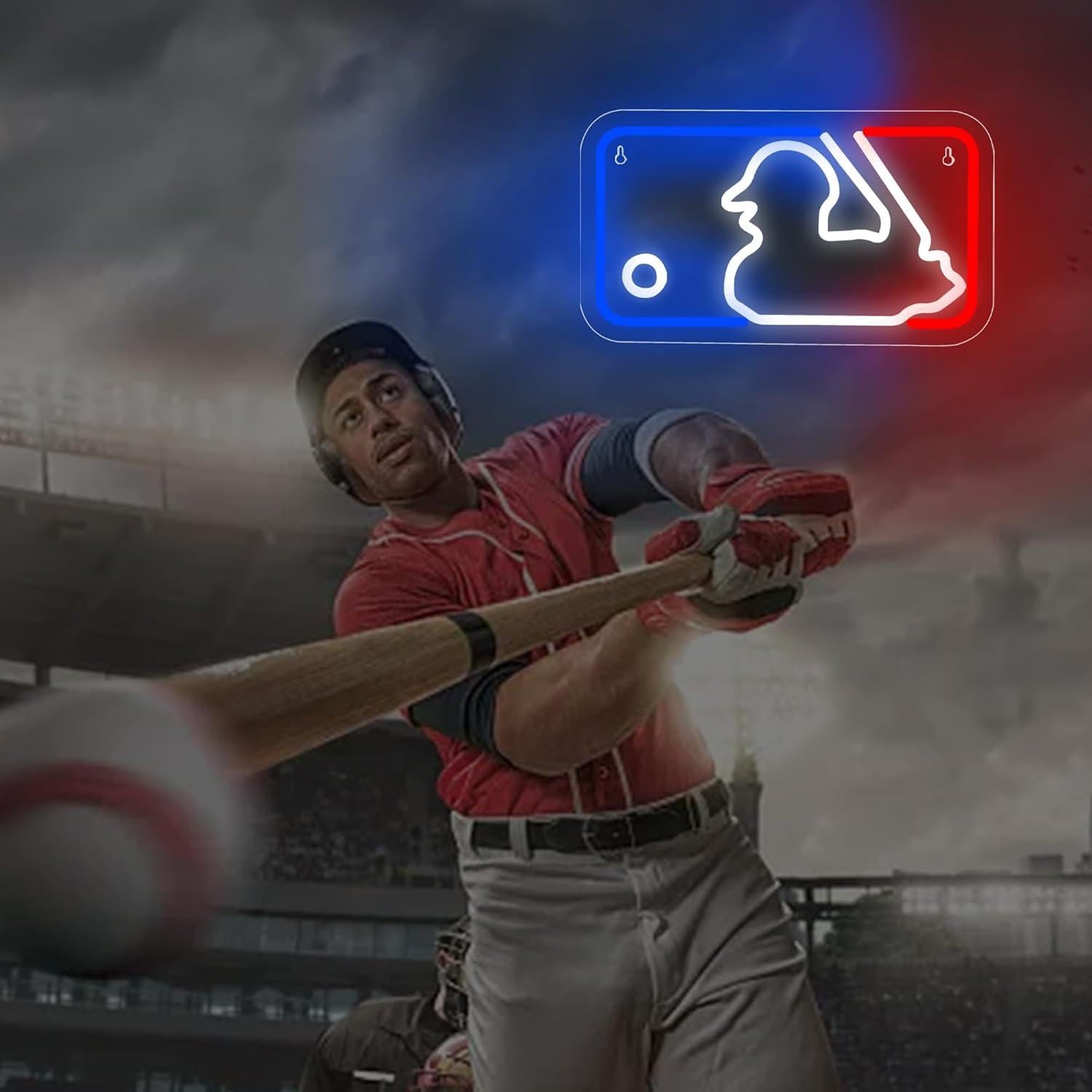 Luz de Neón de Béisbol LED FTMGGDG 35.1x20.1cm Decorativa