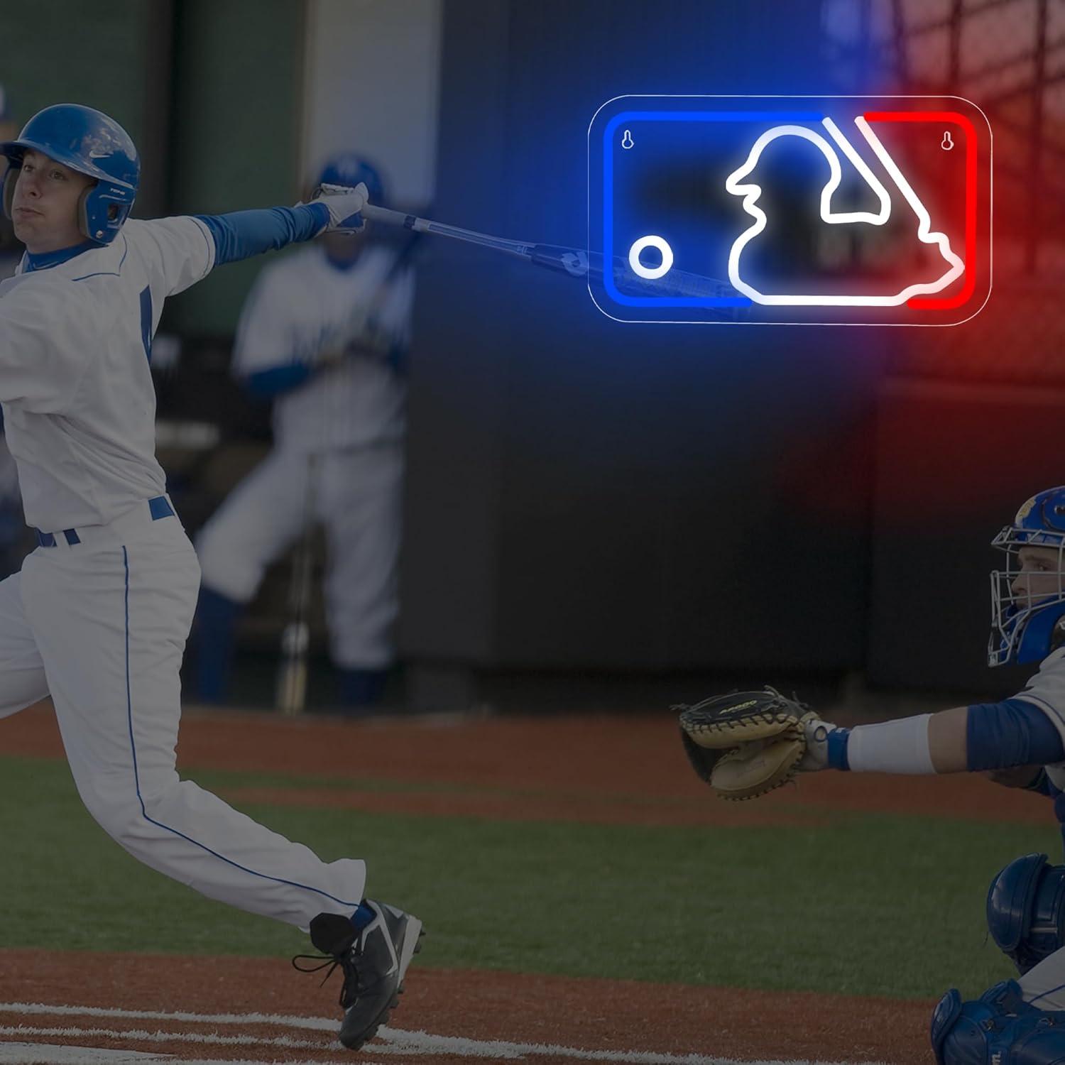 Luz de Neón de Béisbol LED FTMGGDG 35.1x20.1cm Decorativa