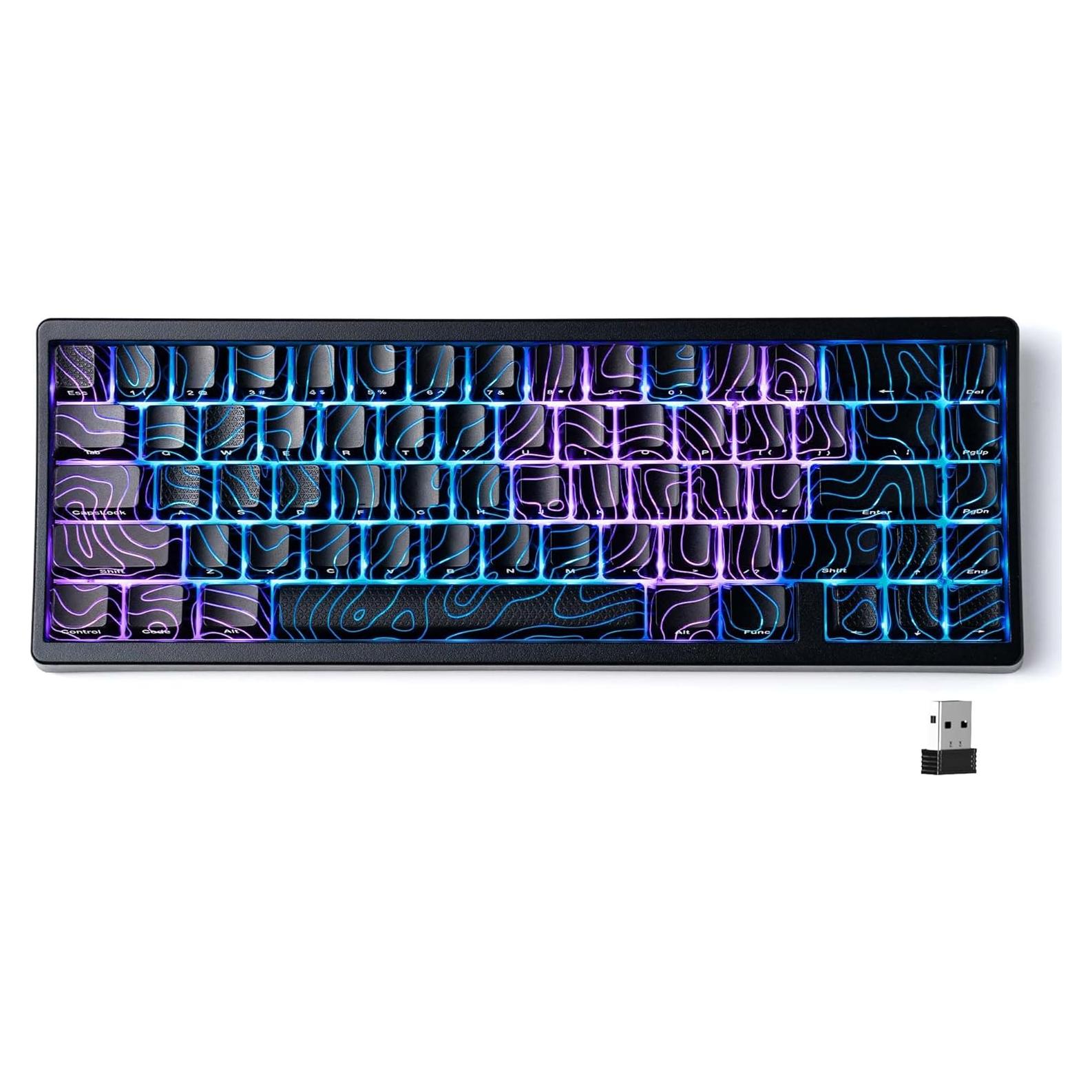 Teclado Inalámbrico HITIME M67 60% RGB QMK/VIA Negro