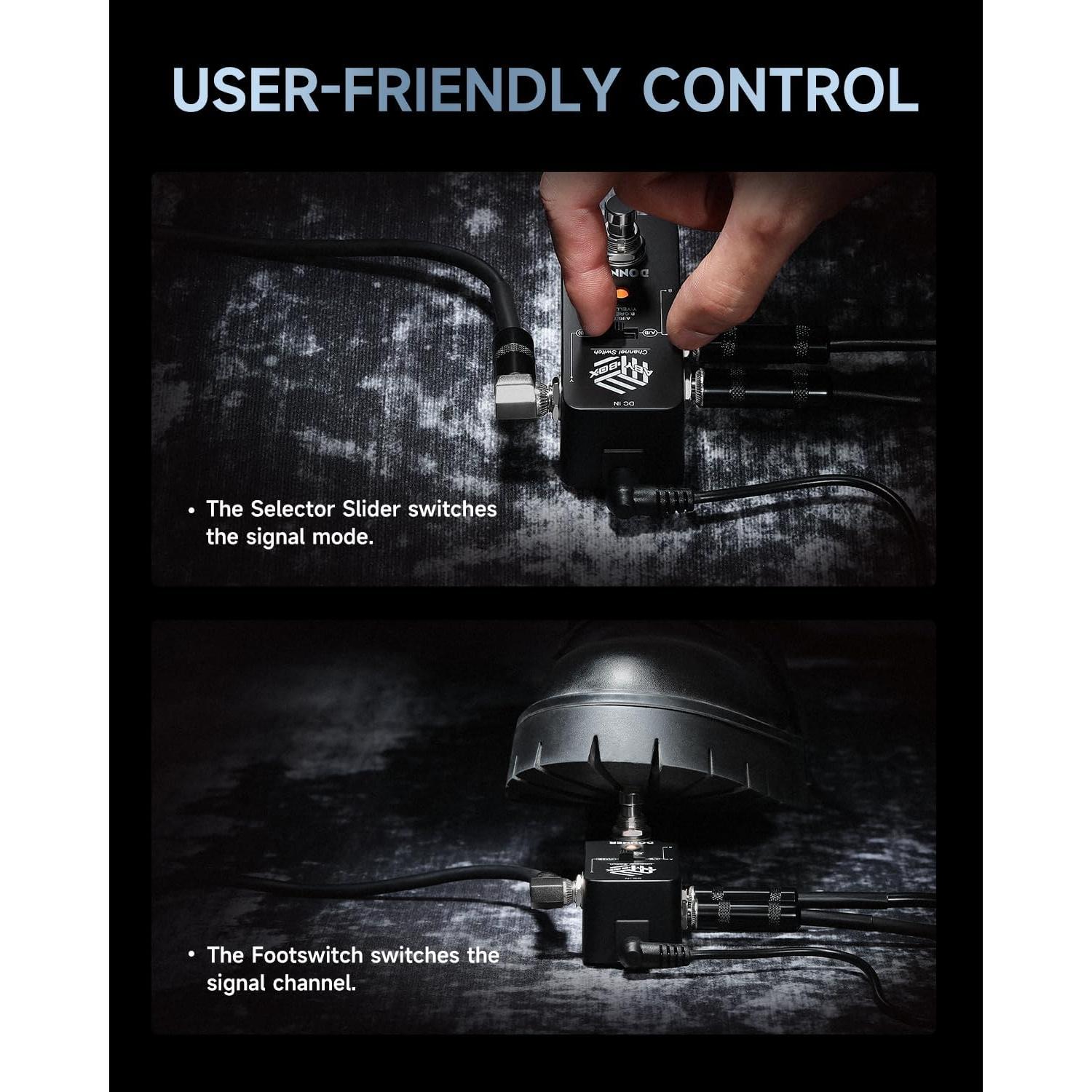 Pedal de Efecto ABY Donner Box Selector True Bypass 249g