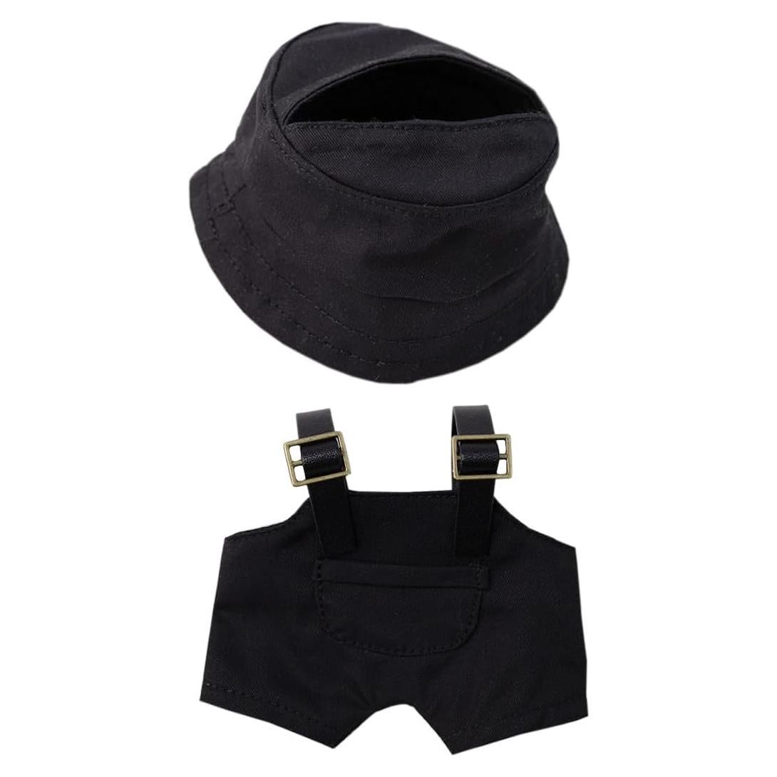 Conjunto de Ropa de Muñeca de Felpa Xyrmync 15-17cm Negro