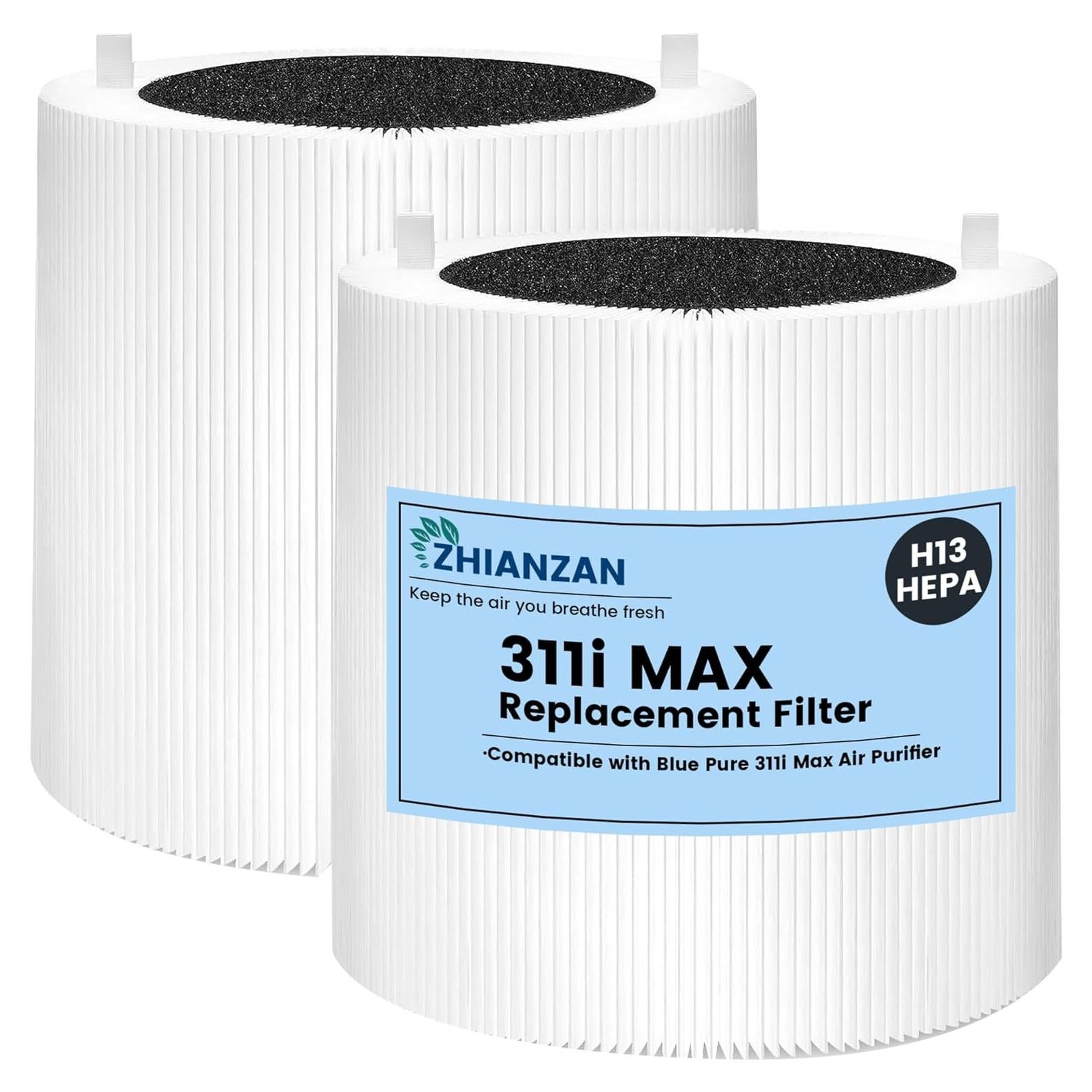 Paquete de 2 Filtros HEPA ZHIANZAN 311i Max para Blue Pure