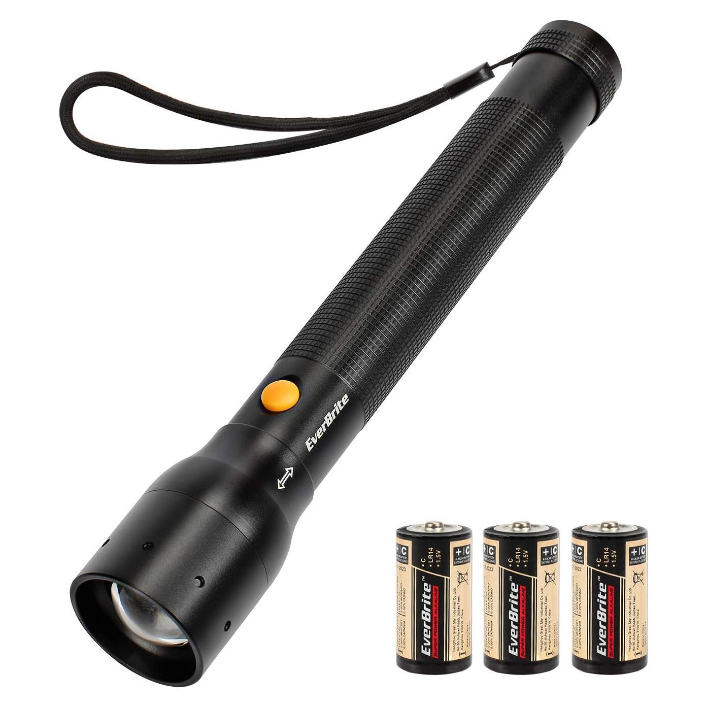 Linterna Táctica Ultra Brillante EverBrite 900 Lúmenes Zoomable