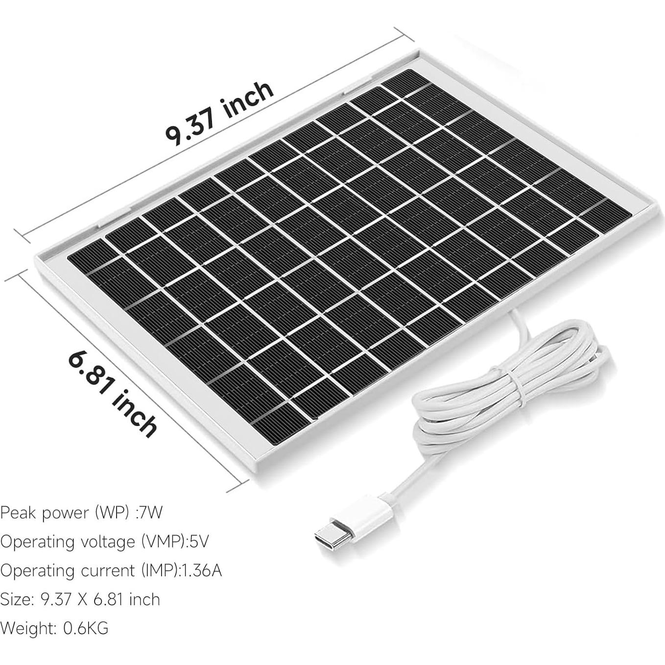 Cargador Solar 3 Paquetes CYJJZQ para Eufycam 3C/2C Pro