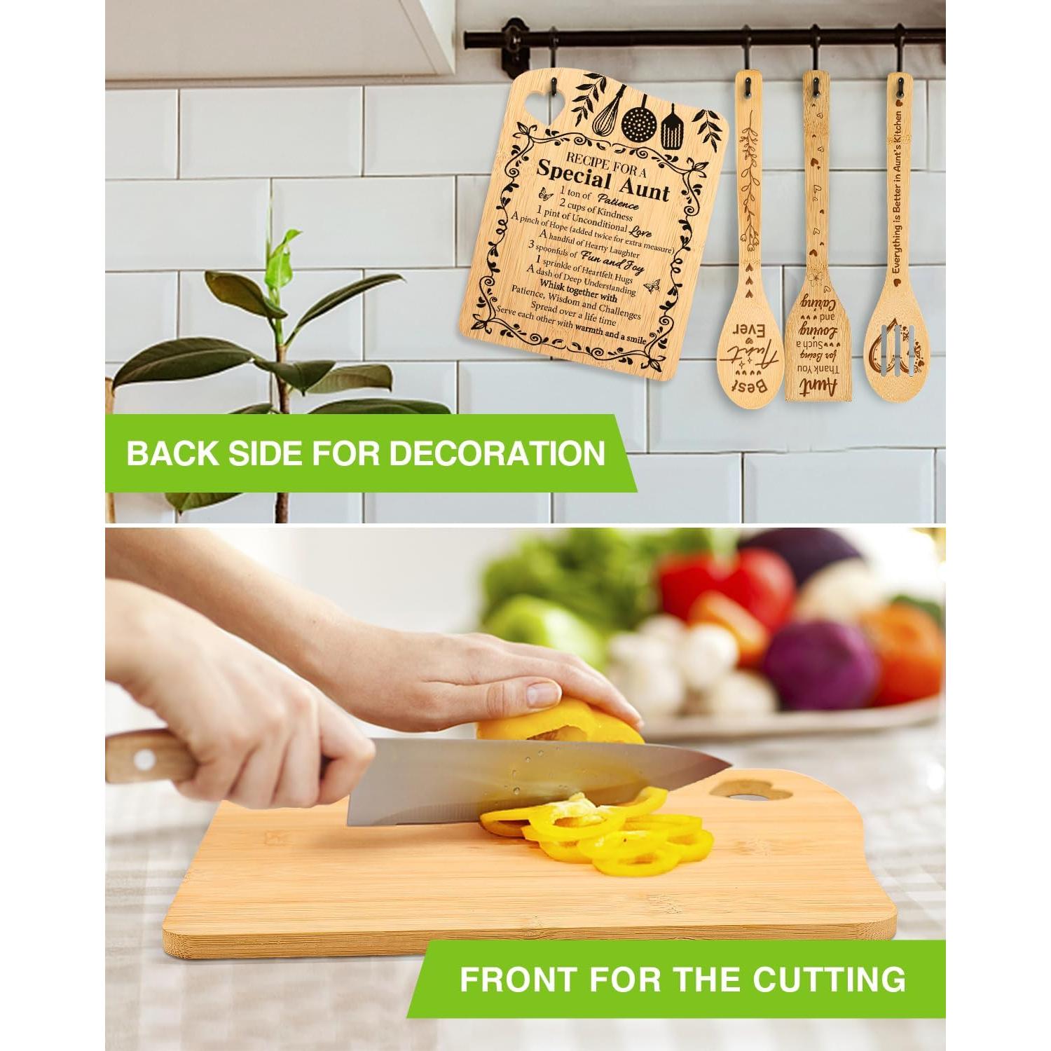 Juego de Tablas de Cortar de Bambú Aremdys 29x20cm - Regalo Tía