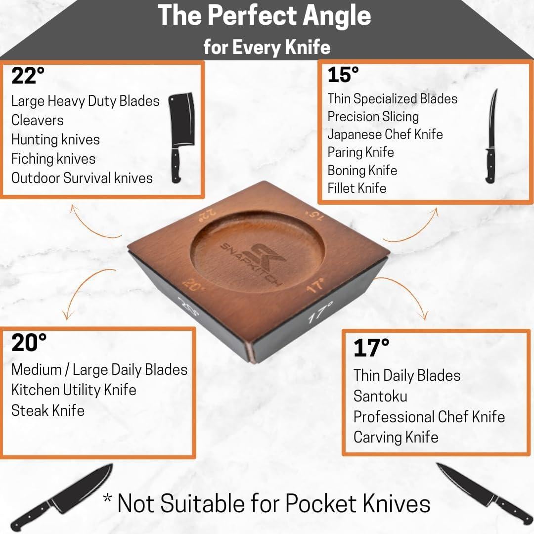 Kit Afilador de Cuchillos Rodante SNAPKITCH - Discos Diamante y Acero