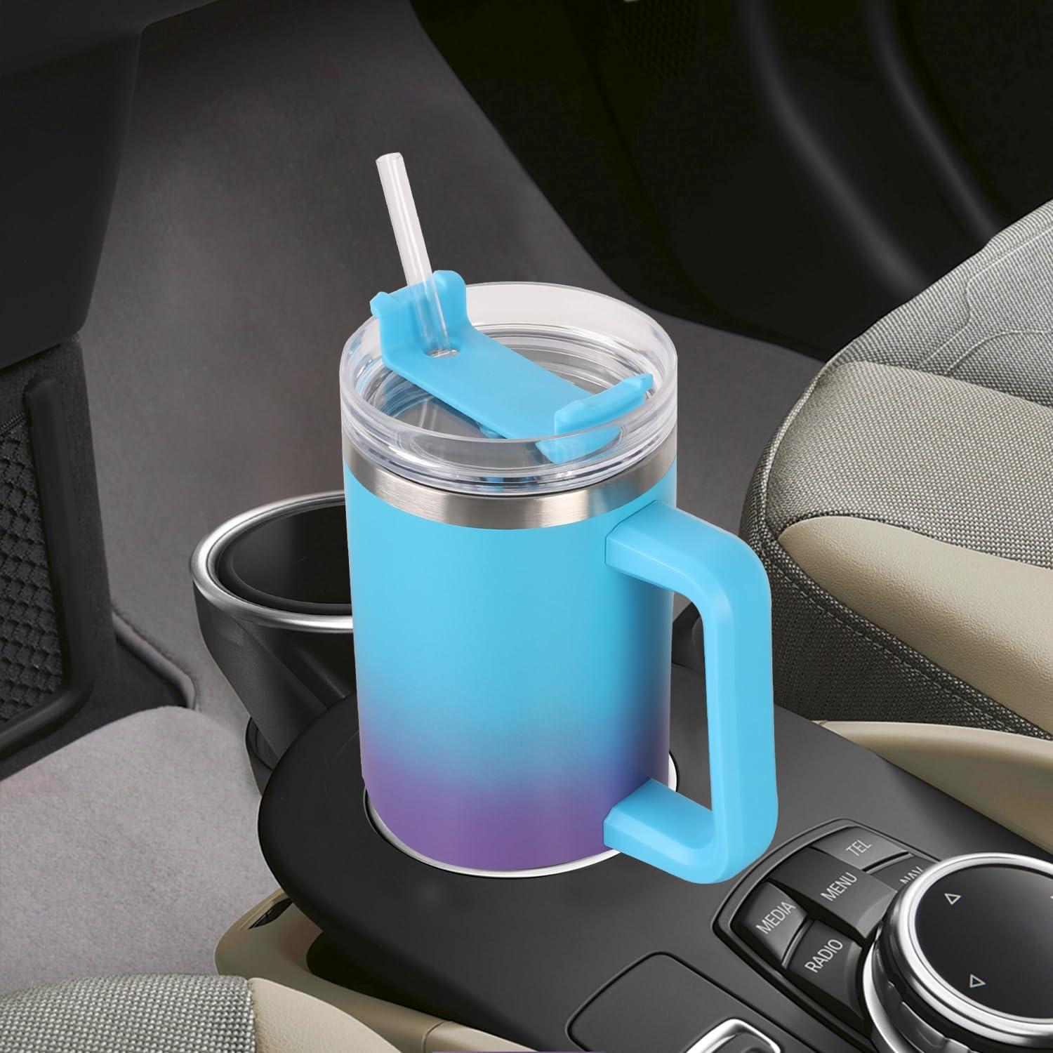 Taza de 1.18 L SYACOT Acero Inoxidable Aislada con Asa y Popote