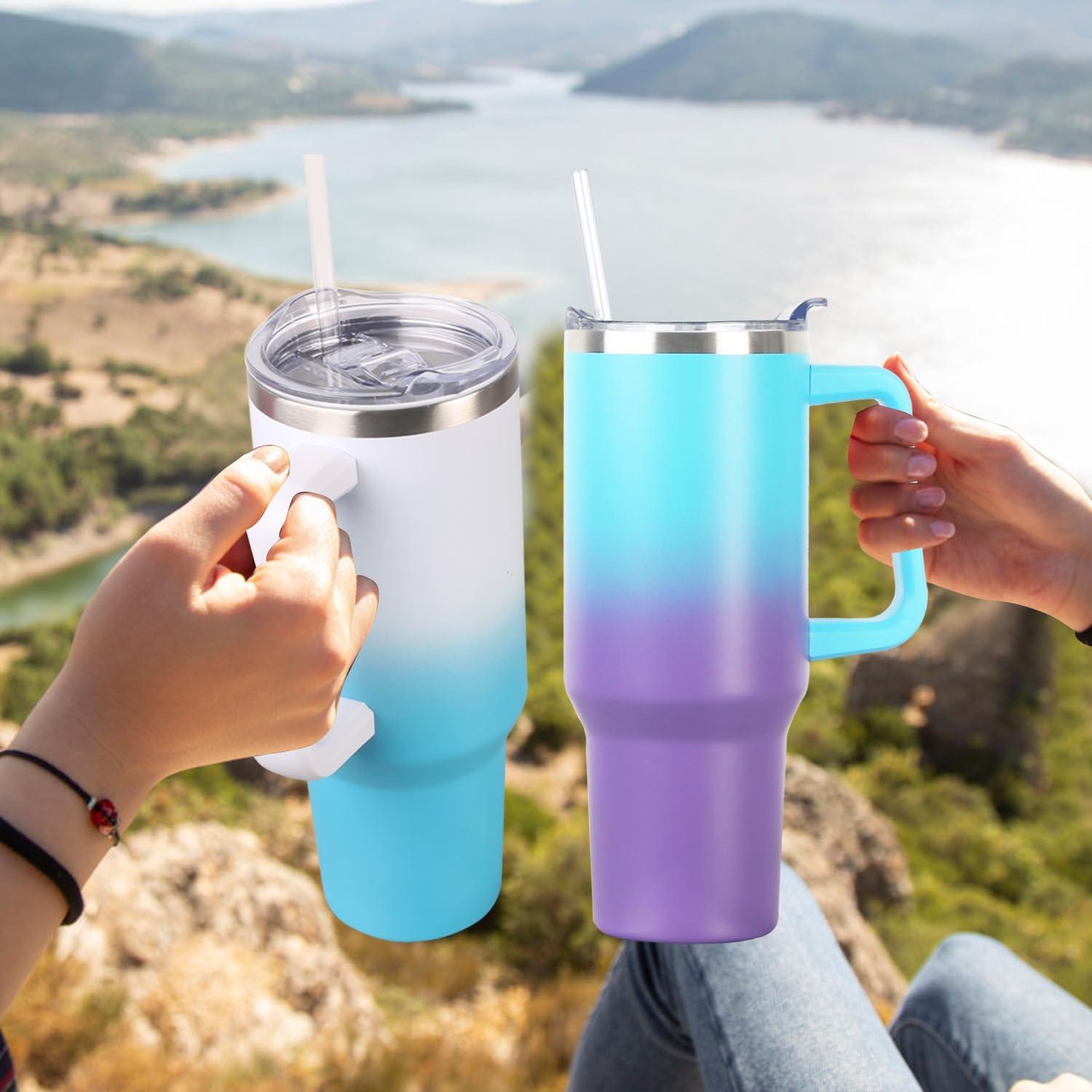 Taza de 1.18 L SYACOT Acero Inoxidable Aislada con Asa y Popote