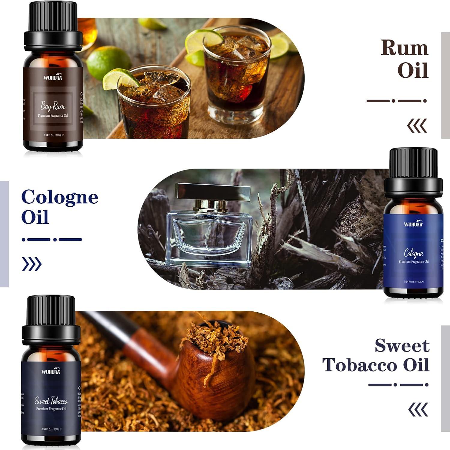 Juego de Aceites Esenciales Wuhura 6x10ml Fragancias Masculinas