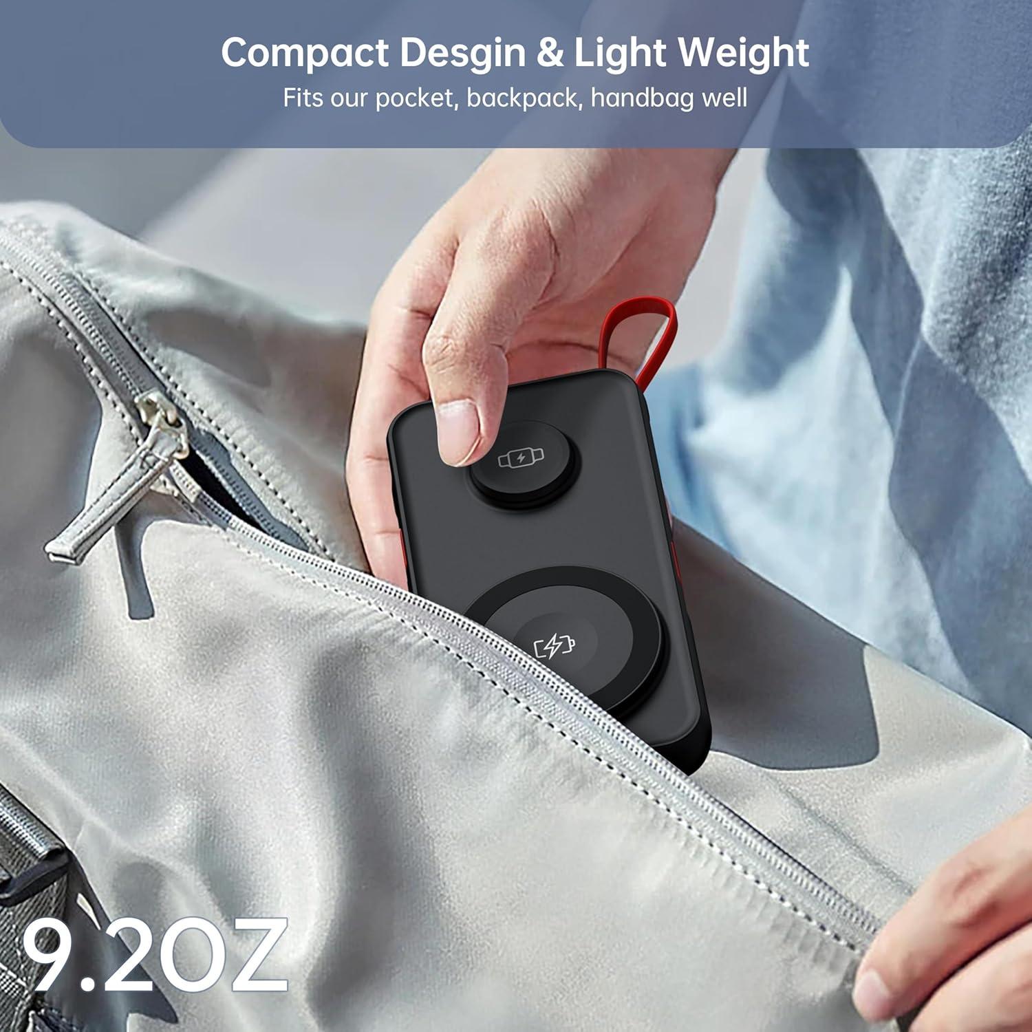 Cargador Portátil 10000mAh MagSafe VINTELEIN 5 en 1 Negro