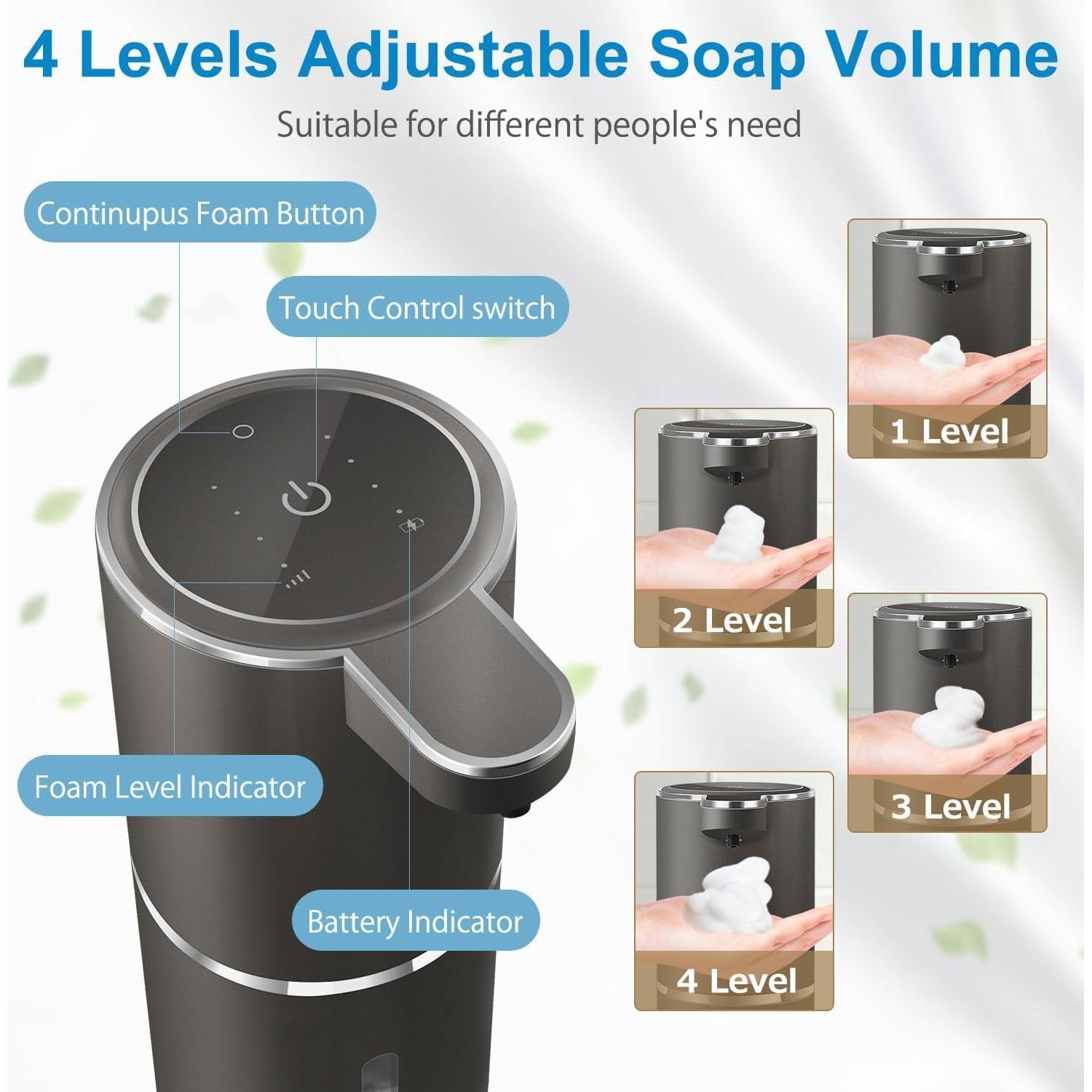 Dispensador de Jabón Espumoso Automático Igni 400ml Negro