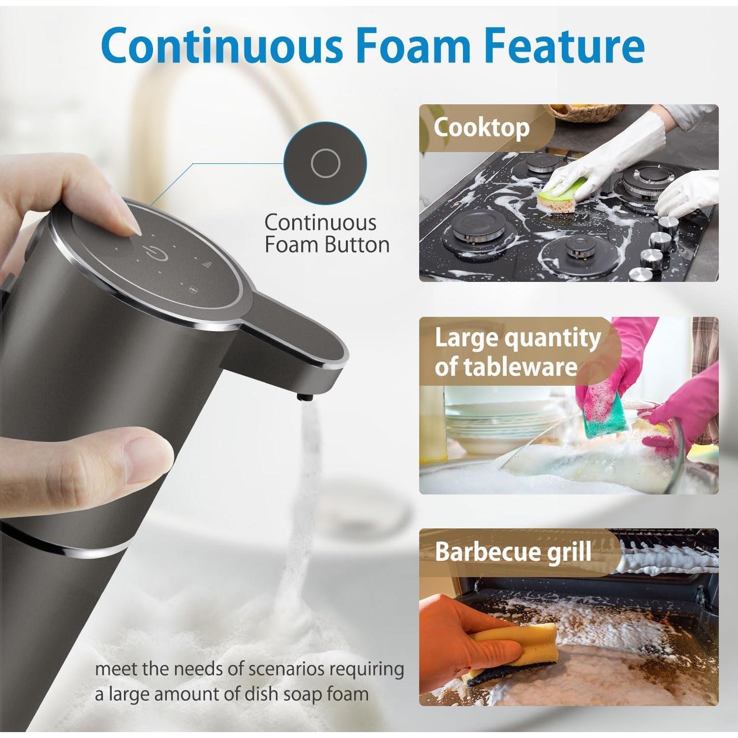 Dispensador de Jabón Espumoso Automático Igni 400ml Negro