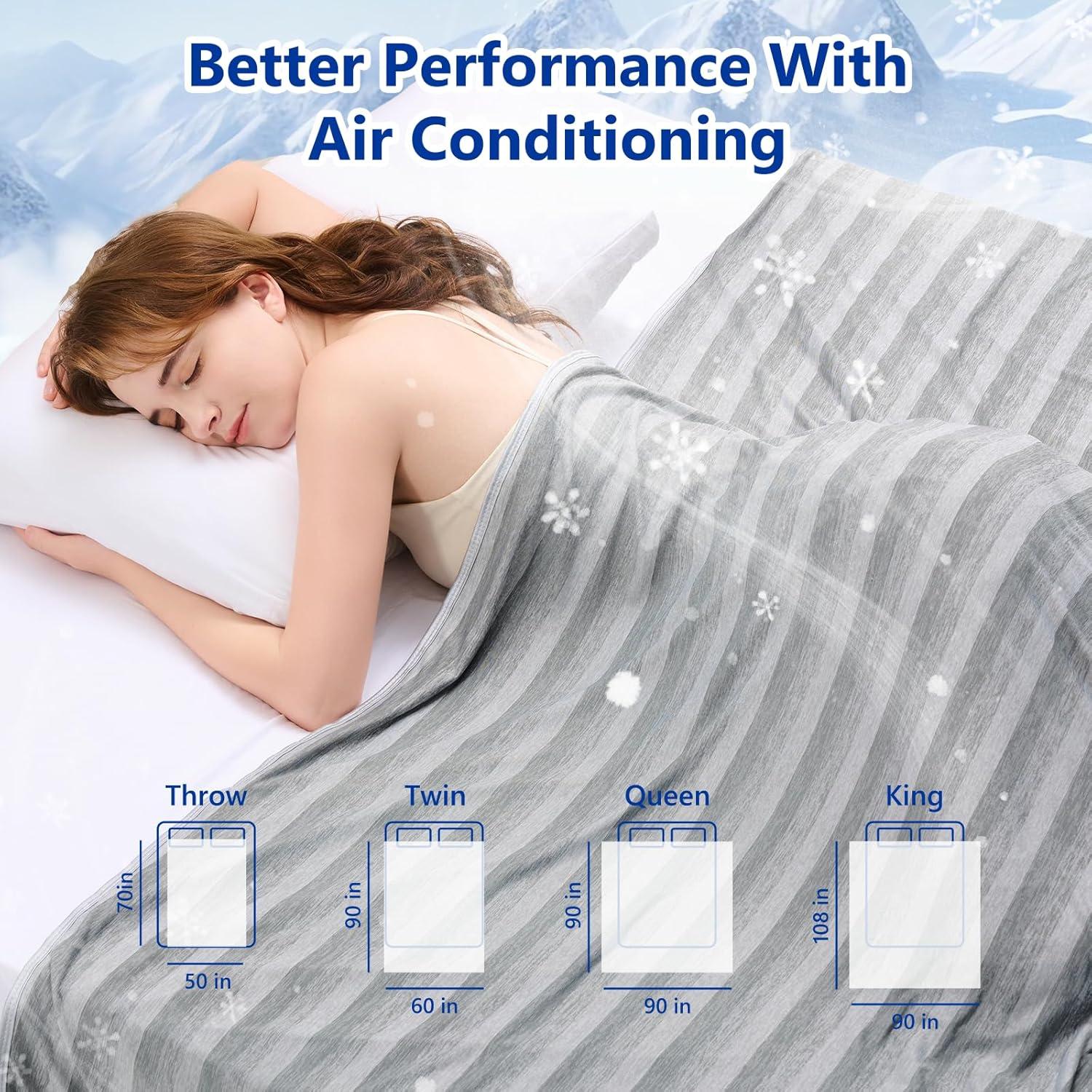 Manta de Enfriamiento GOHERO 127x178cm Fibra Arc-Chill Gris