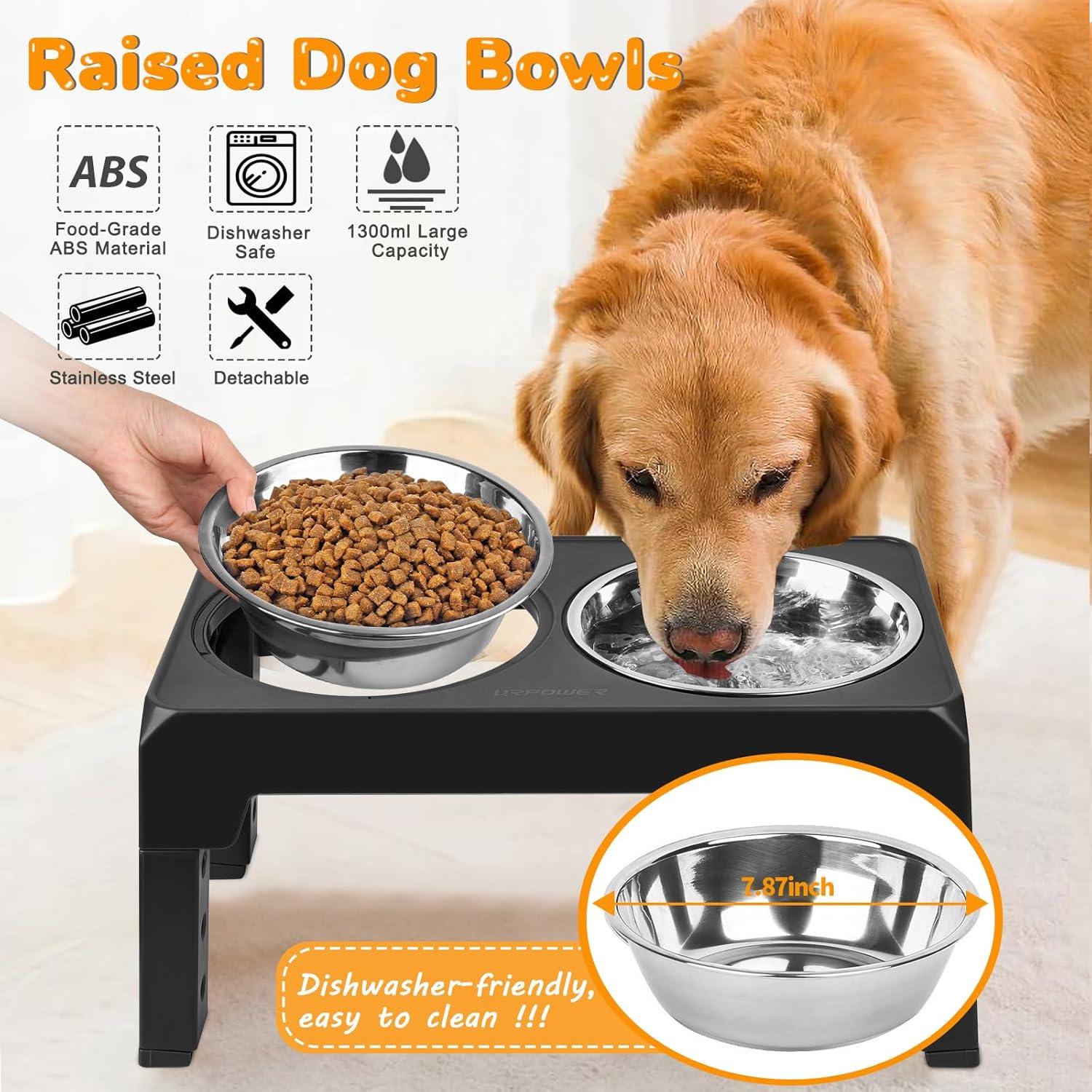 Soporte Elevado para Perros URPOWER 4 Alturas Ajustables