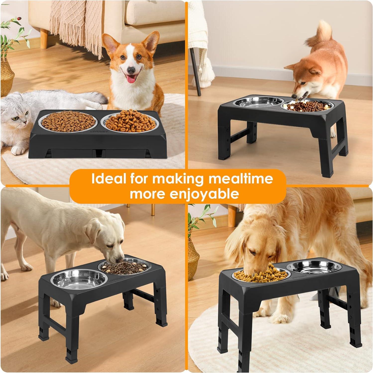 Soporte Elevado para Perros URPOWER 4 Alturas Ajustables
