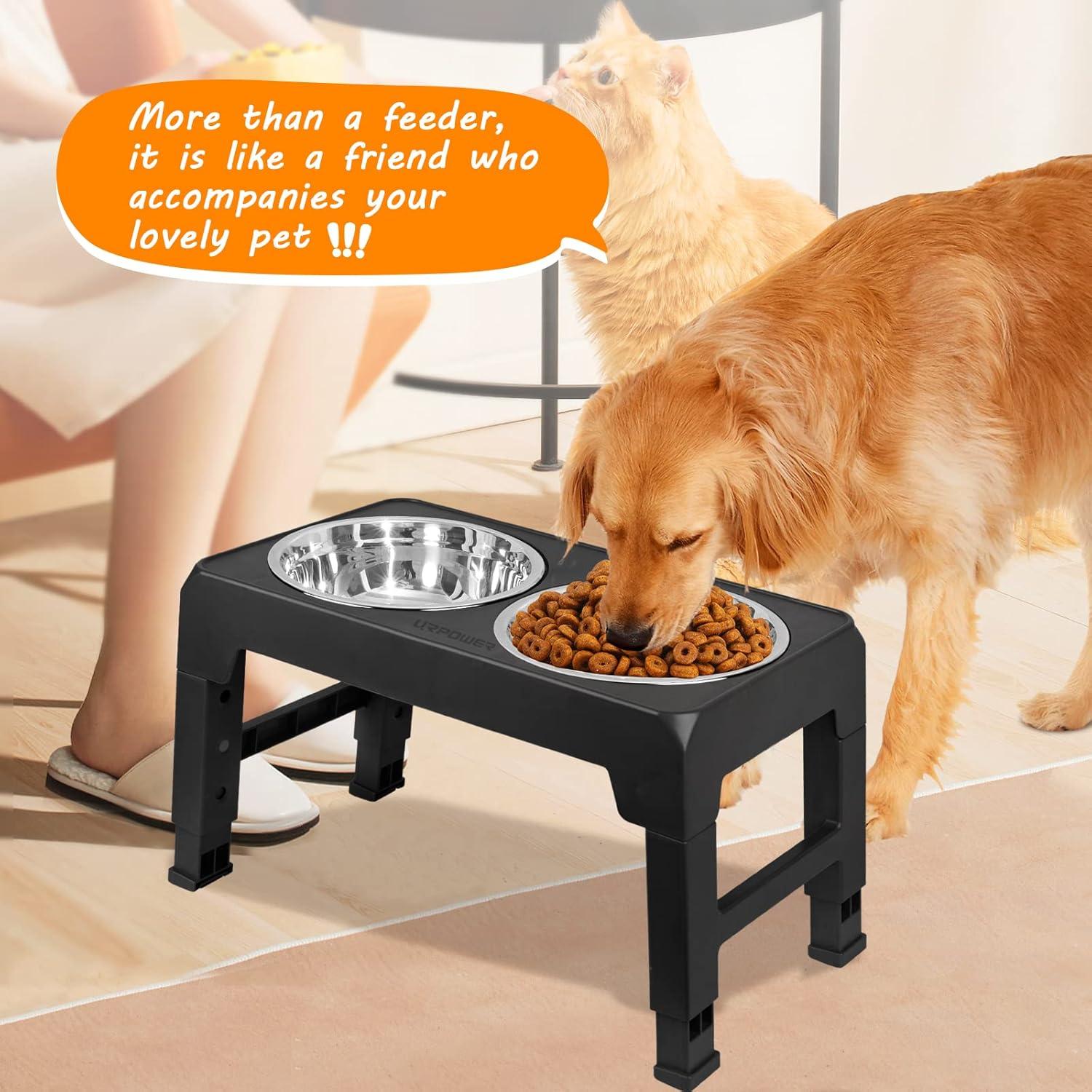 Soporte Elevado para Perros URPOWER 4 Alturas Ajustables