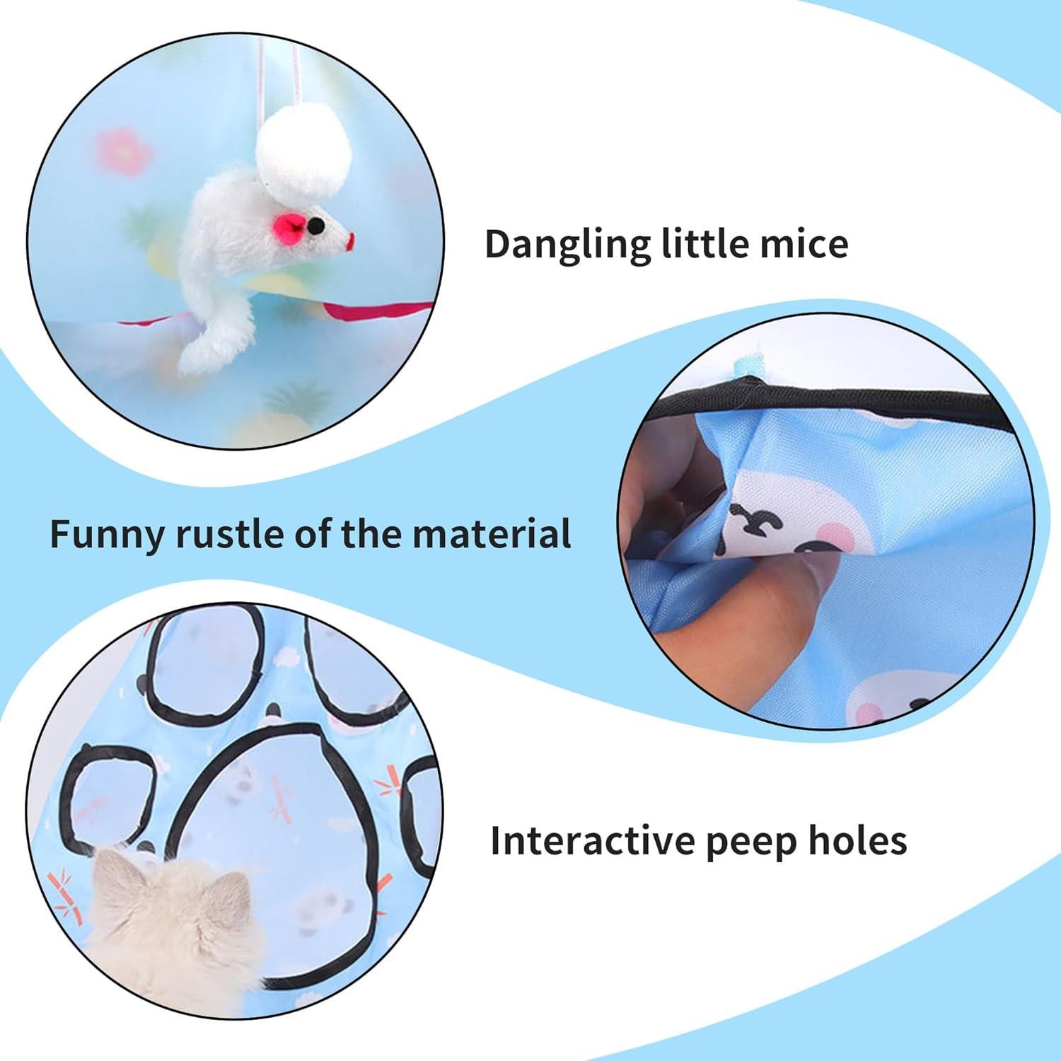 Túnel de Gato Interactivo PawSailor S Verde con Juguetes