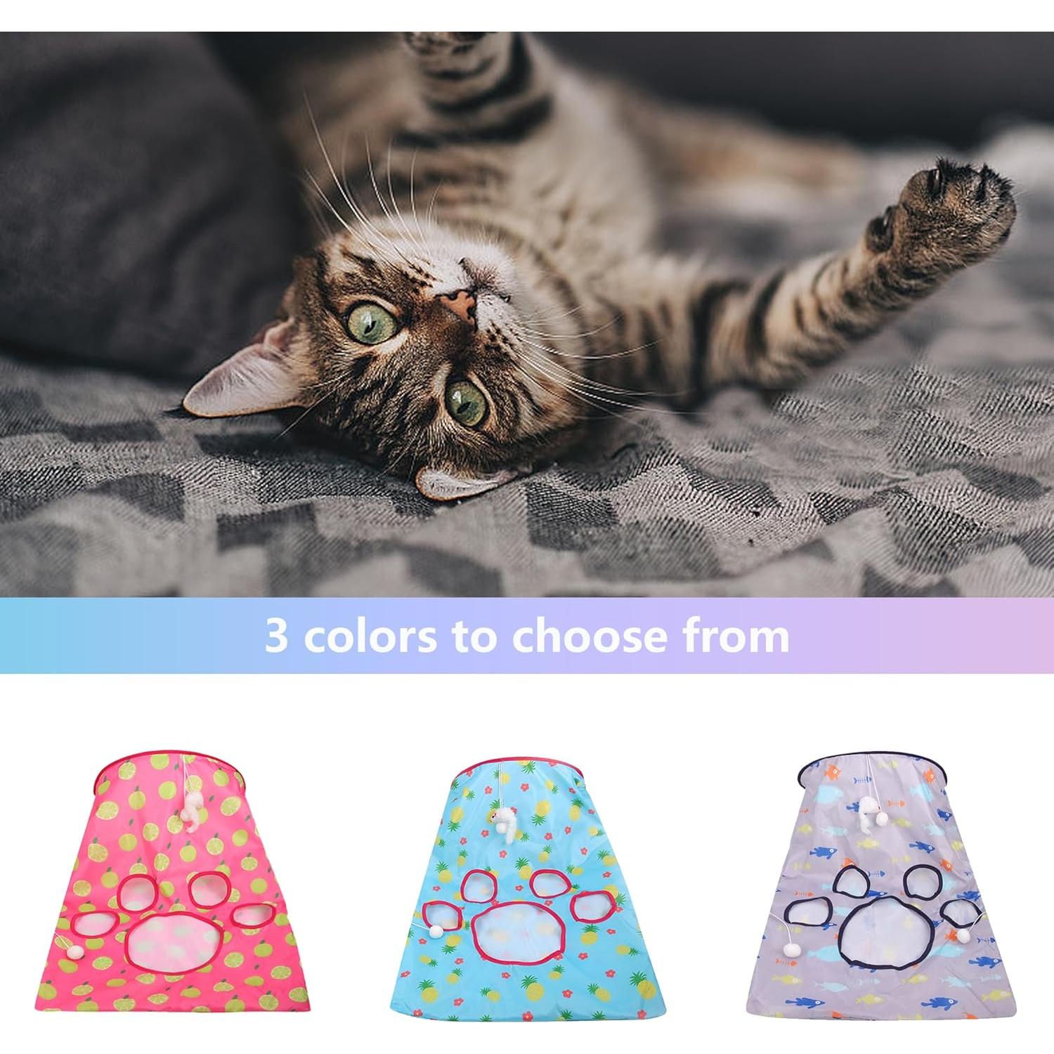 Túnel de Gato Interactivo PawSailor S Verde con Juguetes