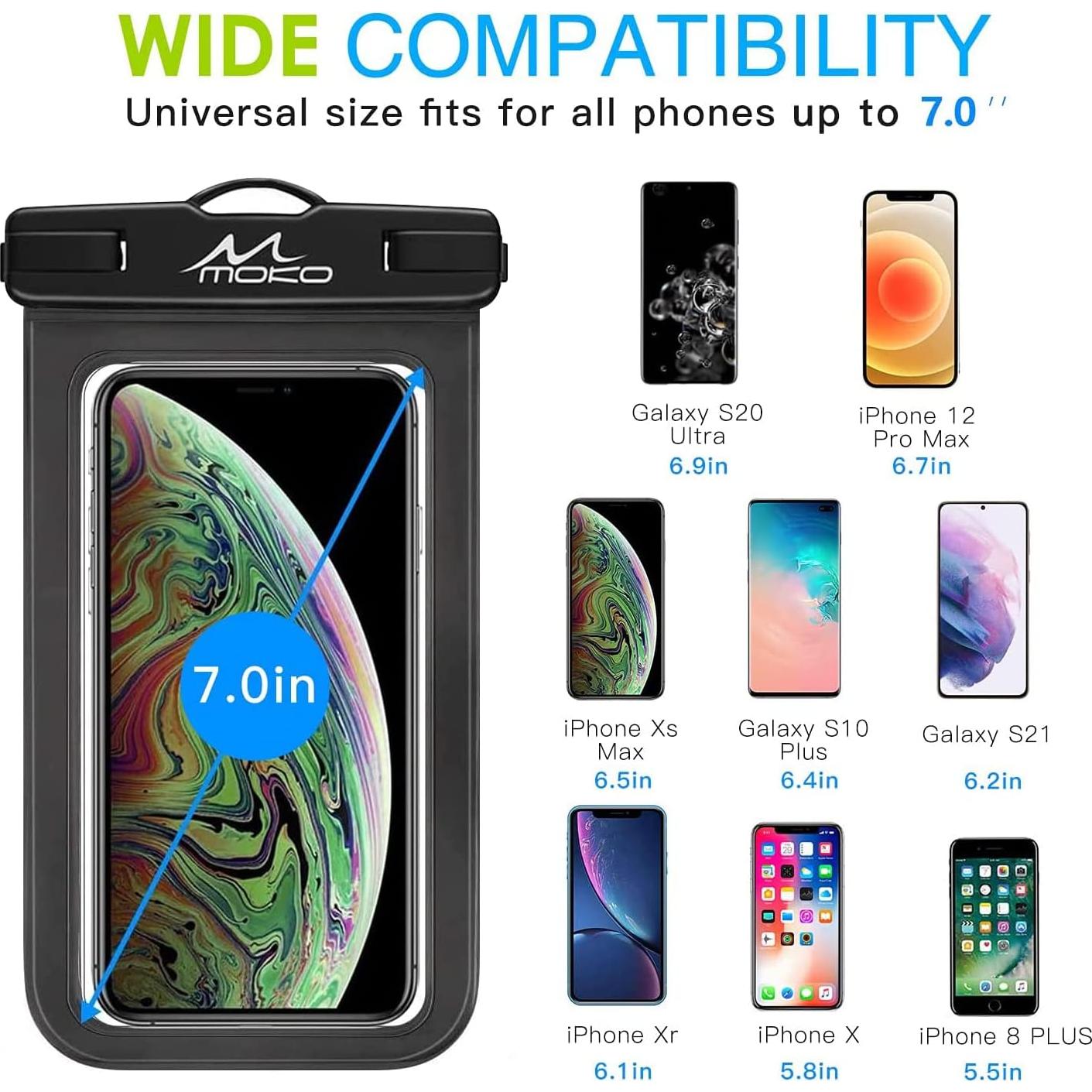 Funda Impermeable MoKo para Teléfono 30m, Negro