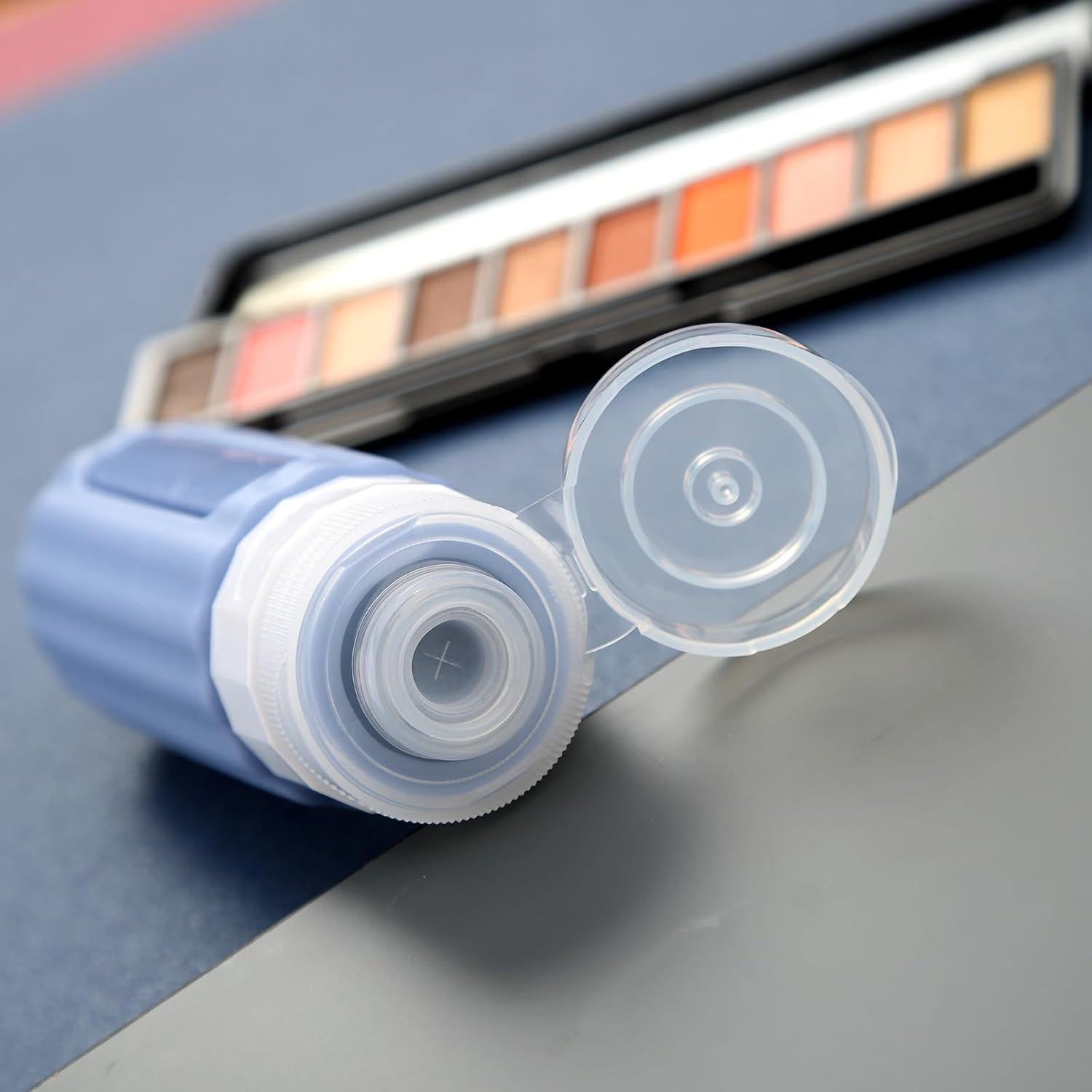 Juego de 16 Botellas de Viaje Silicona A prueba de Fugas Azul